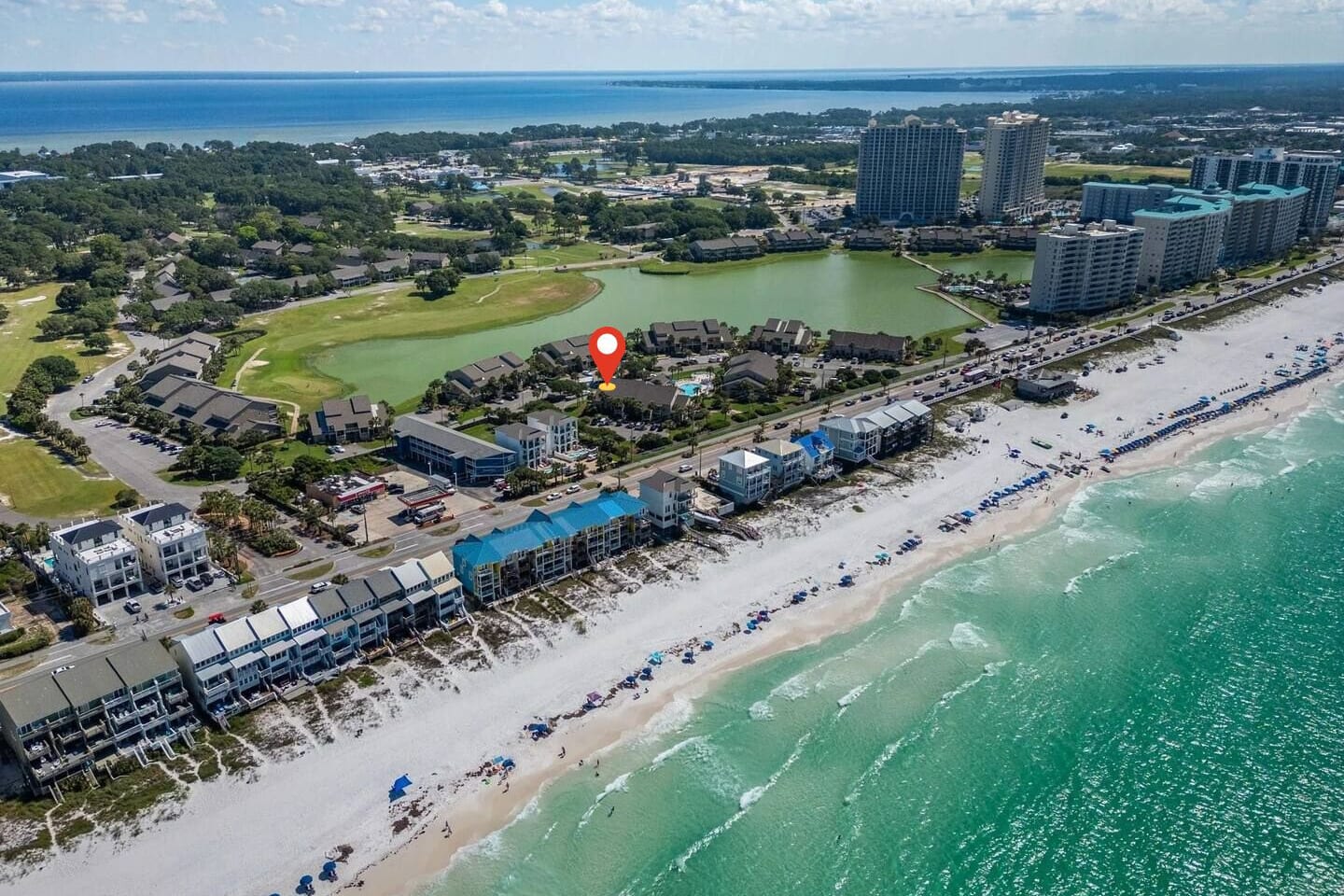 Drone shot of Seascape Resort
