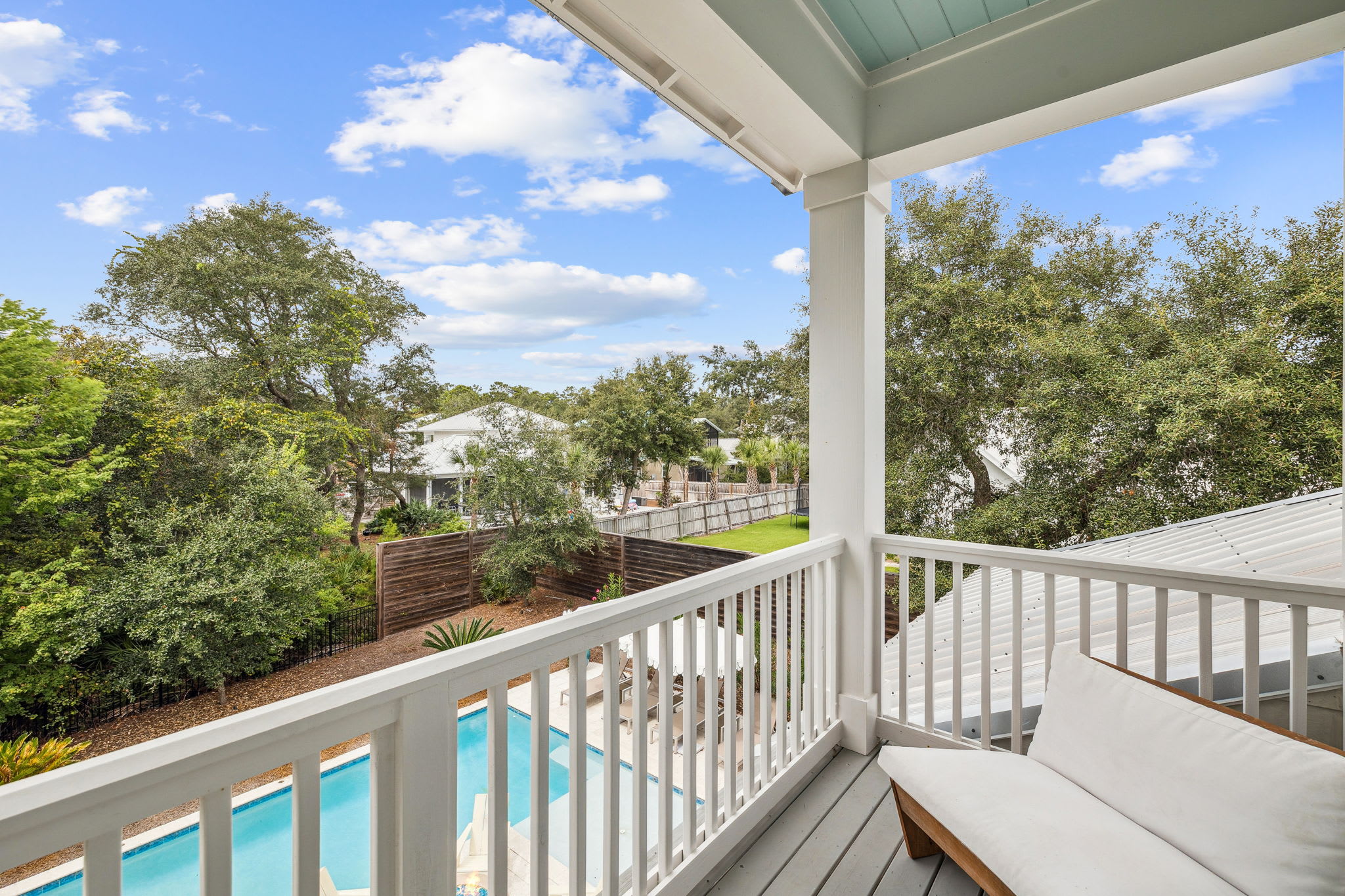 Private Balcony Overlooking the Pool