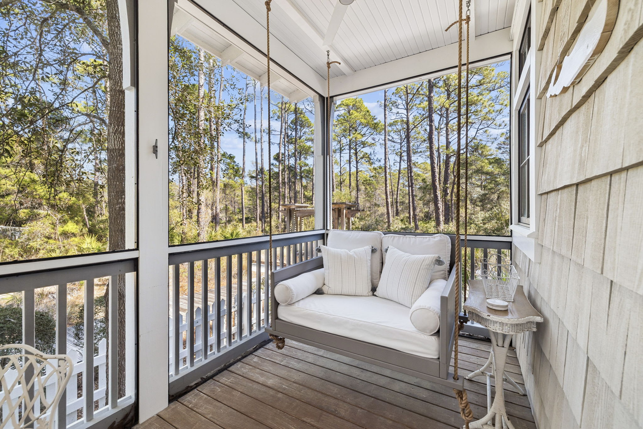 Enjoy Evening Cocktails on the Porch Swing