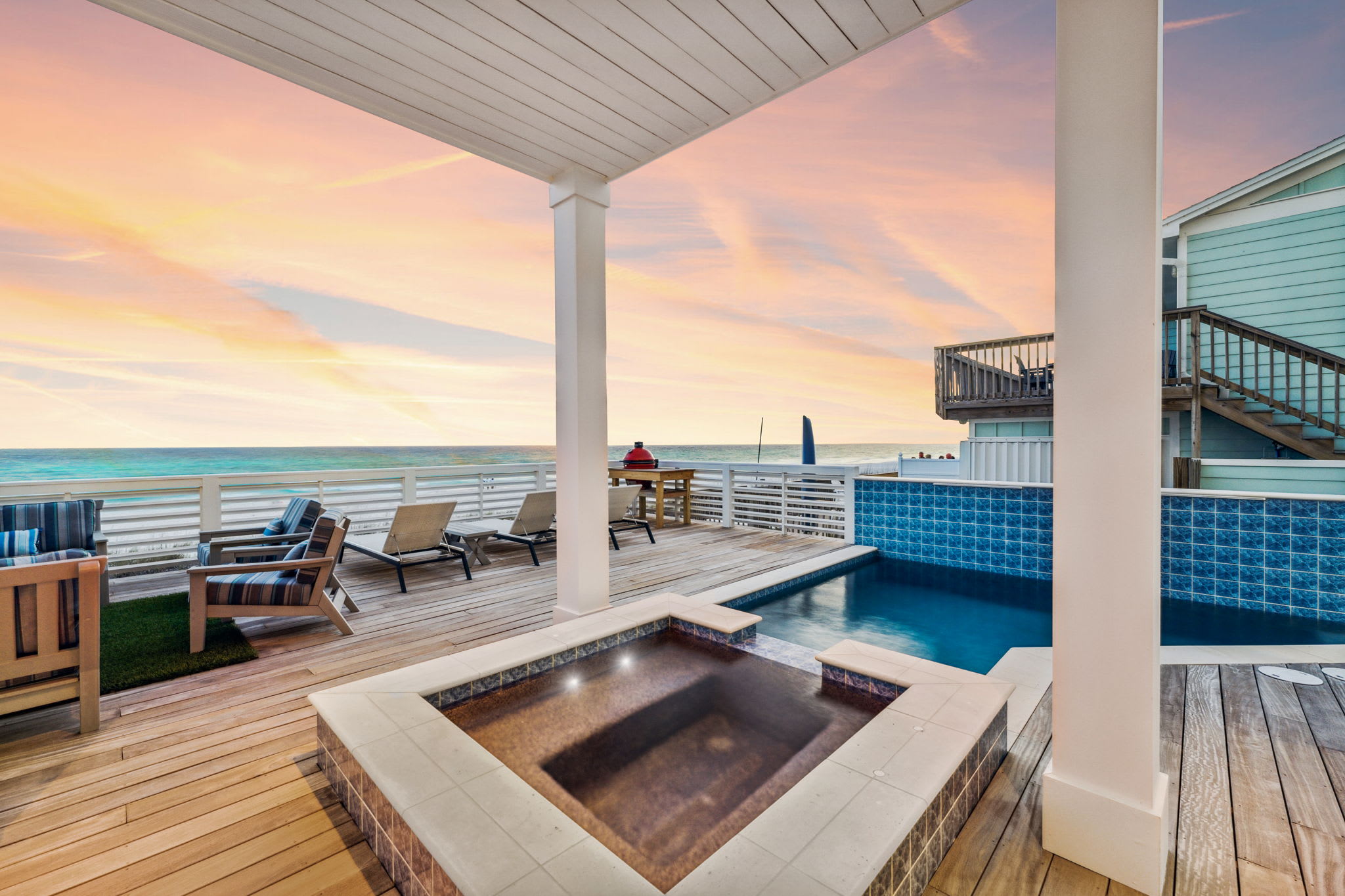 Private Pool Deck with Grill