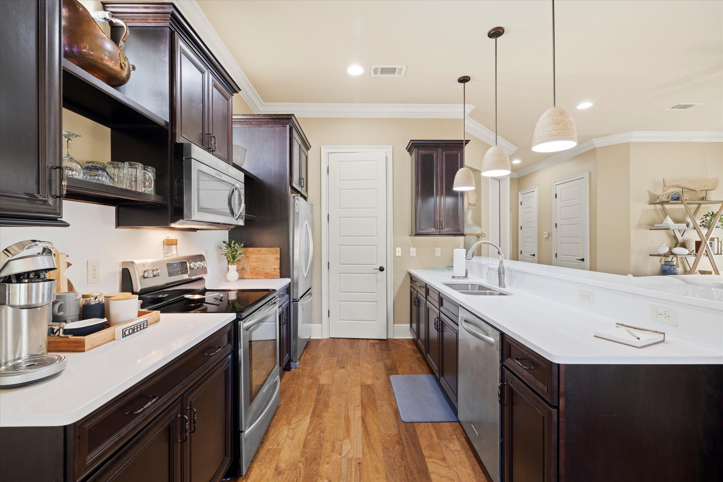 Fully stocked kitchen