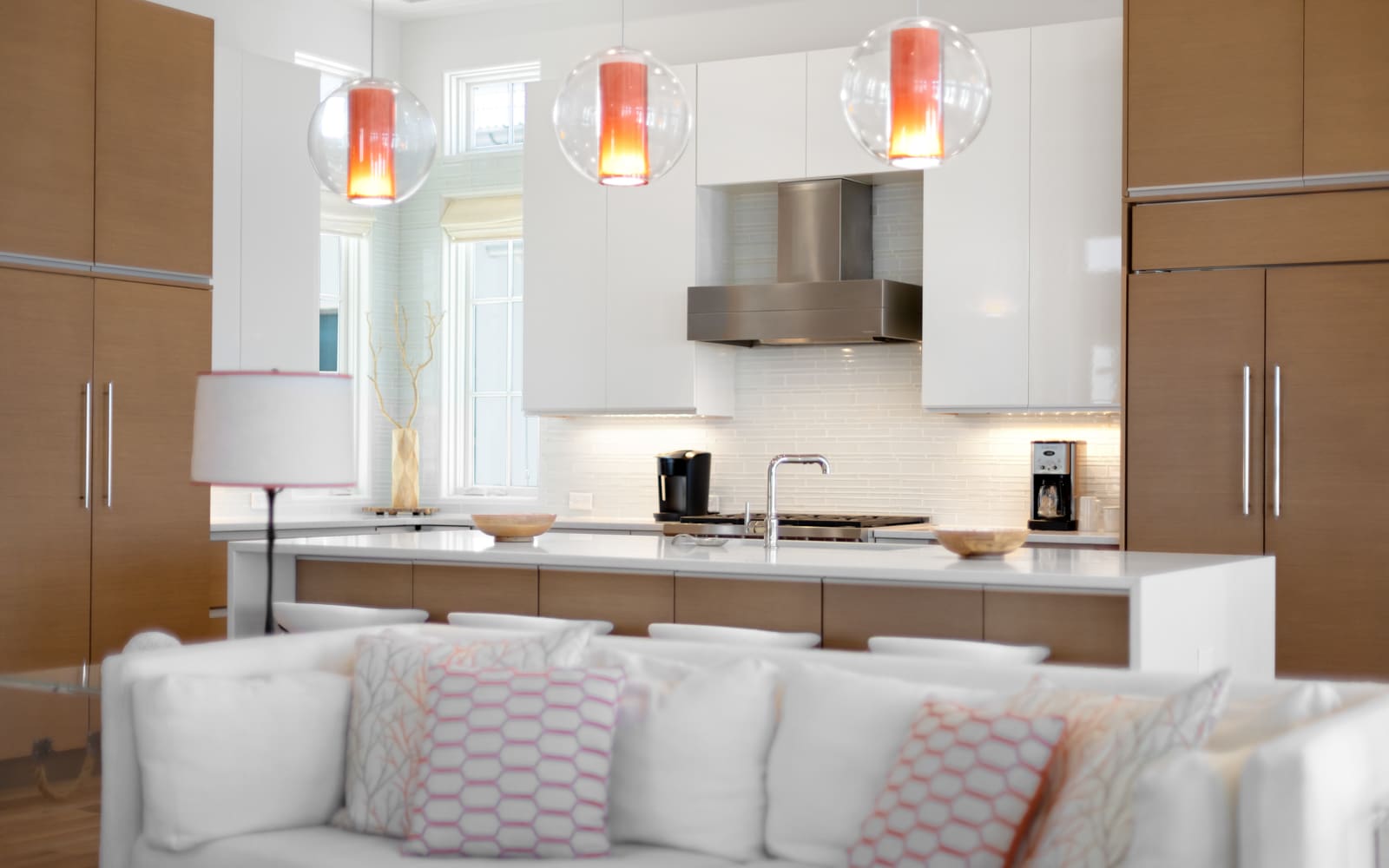 Your sleek kitchen awaits with premium appliances and stylish pendant lighting, perfect for preparing memorable meals during your stay.