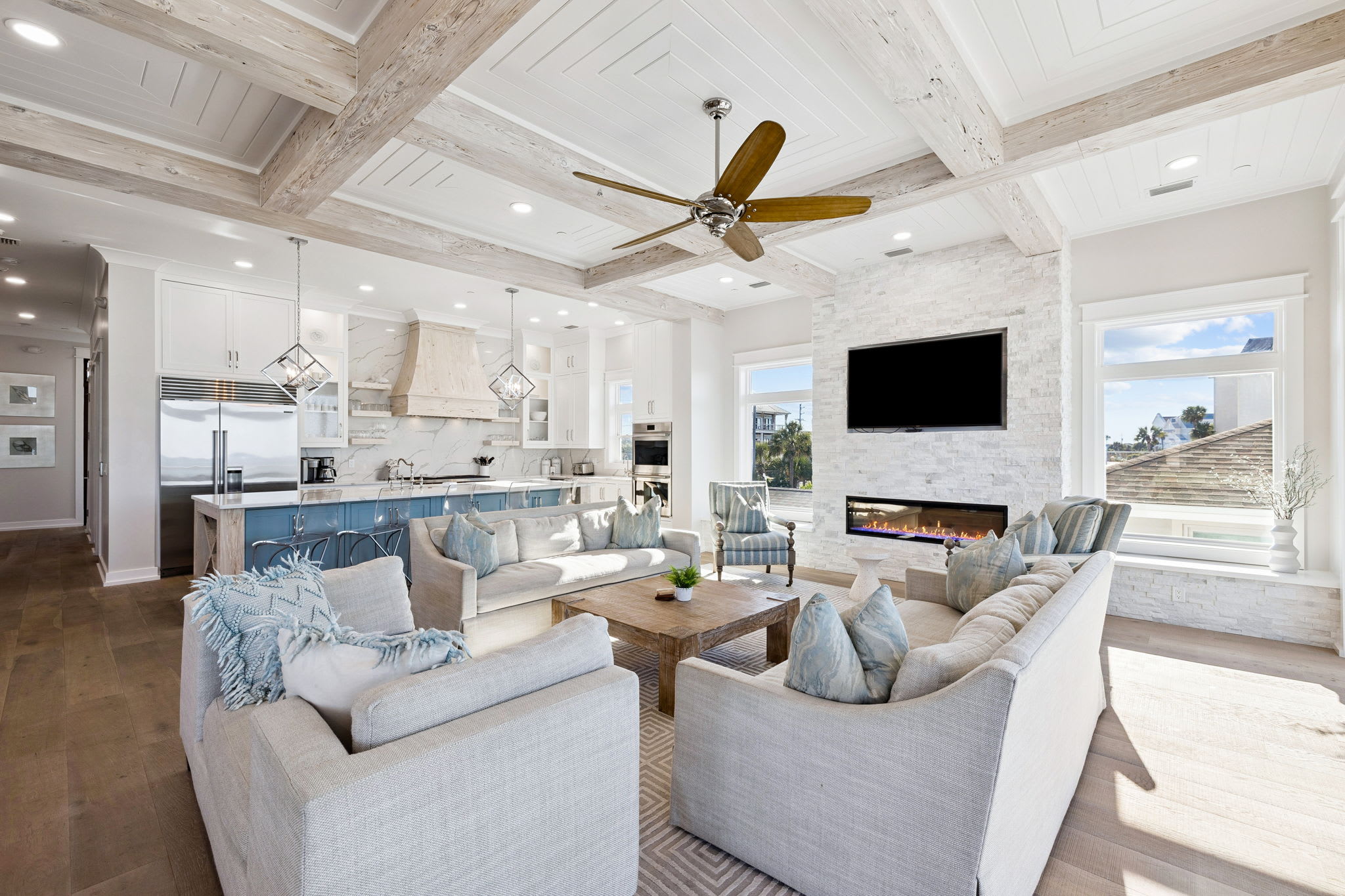 Cozy Up By the Electric Fireplace & Enjoy a Movie Night!