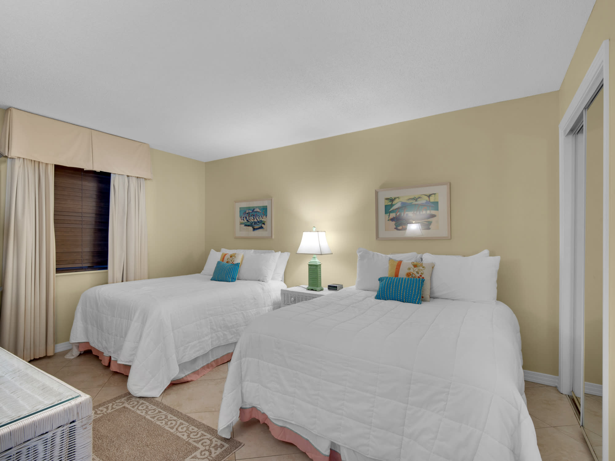 Bedroom 2 with 2 Double Beds