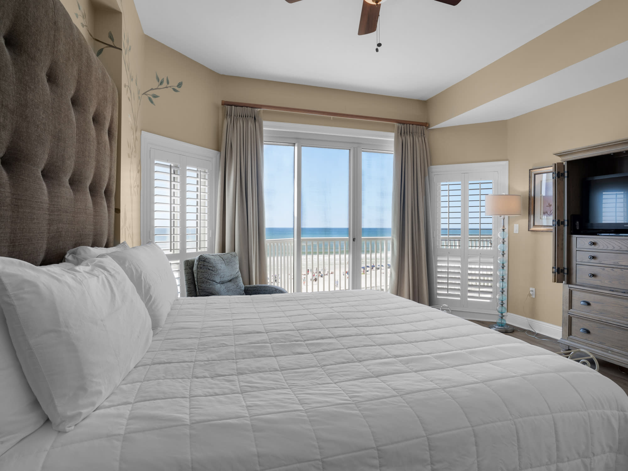 Primary Bedroom with King Bed and Flat Screen TV