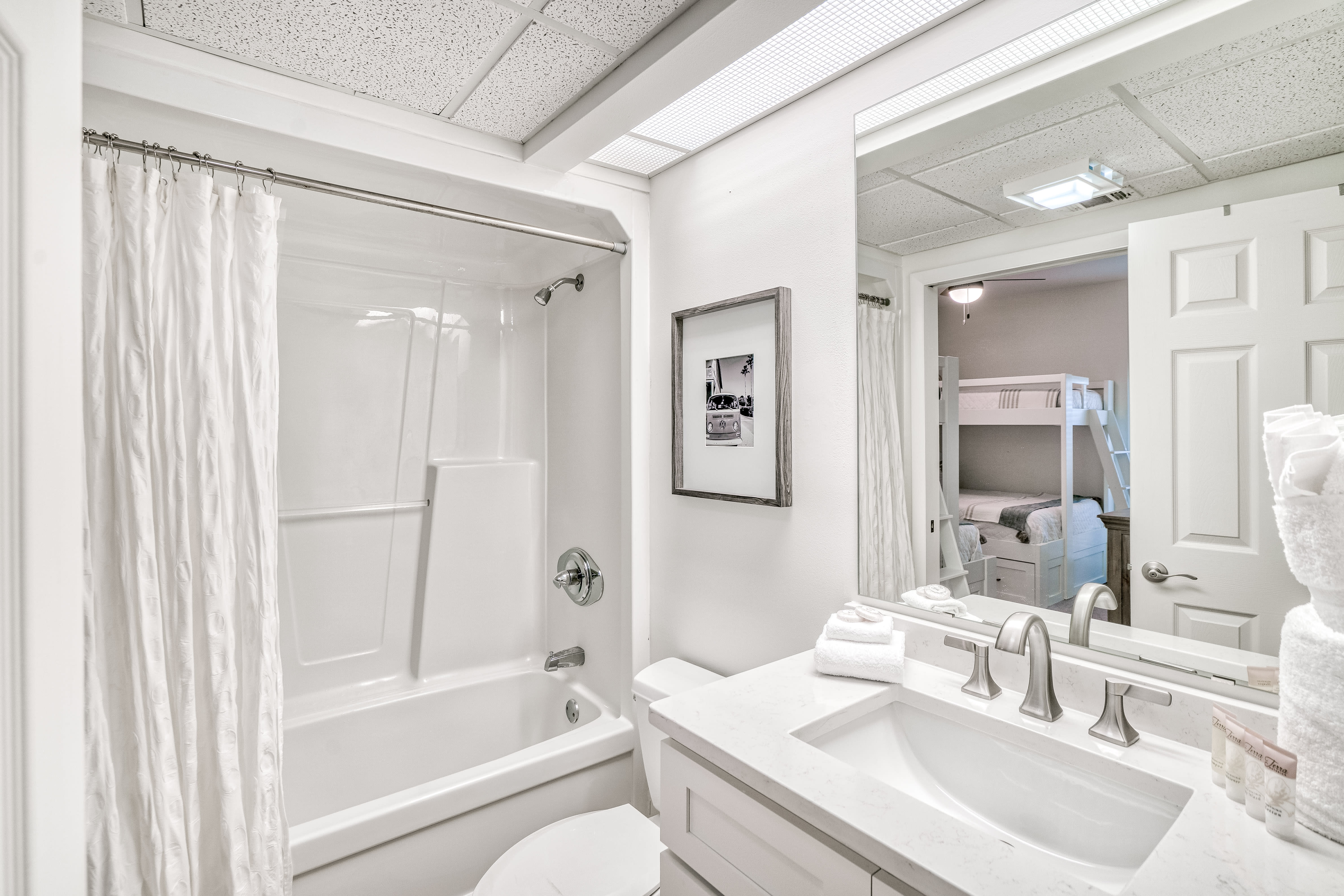 Shared Guest Bathroom - Equipped with a Tub/Shower Combination