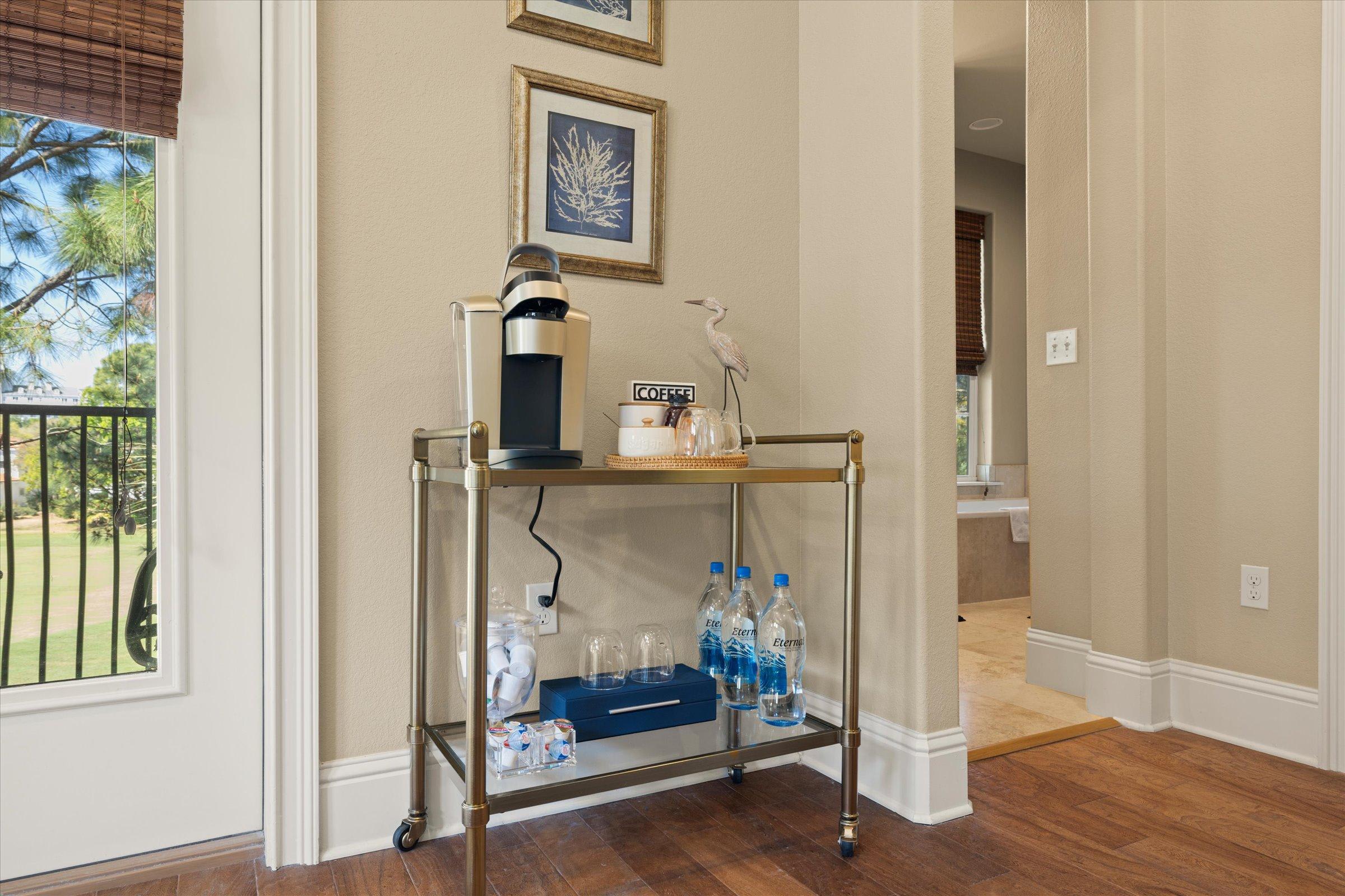 Coffee bar in the Master Suite