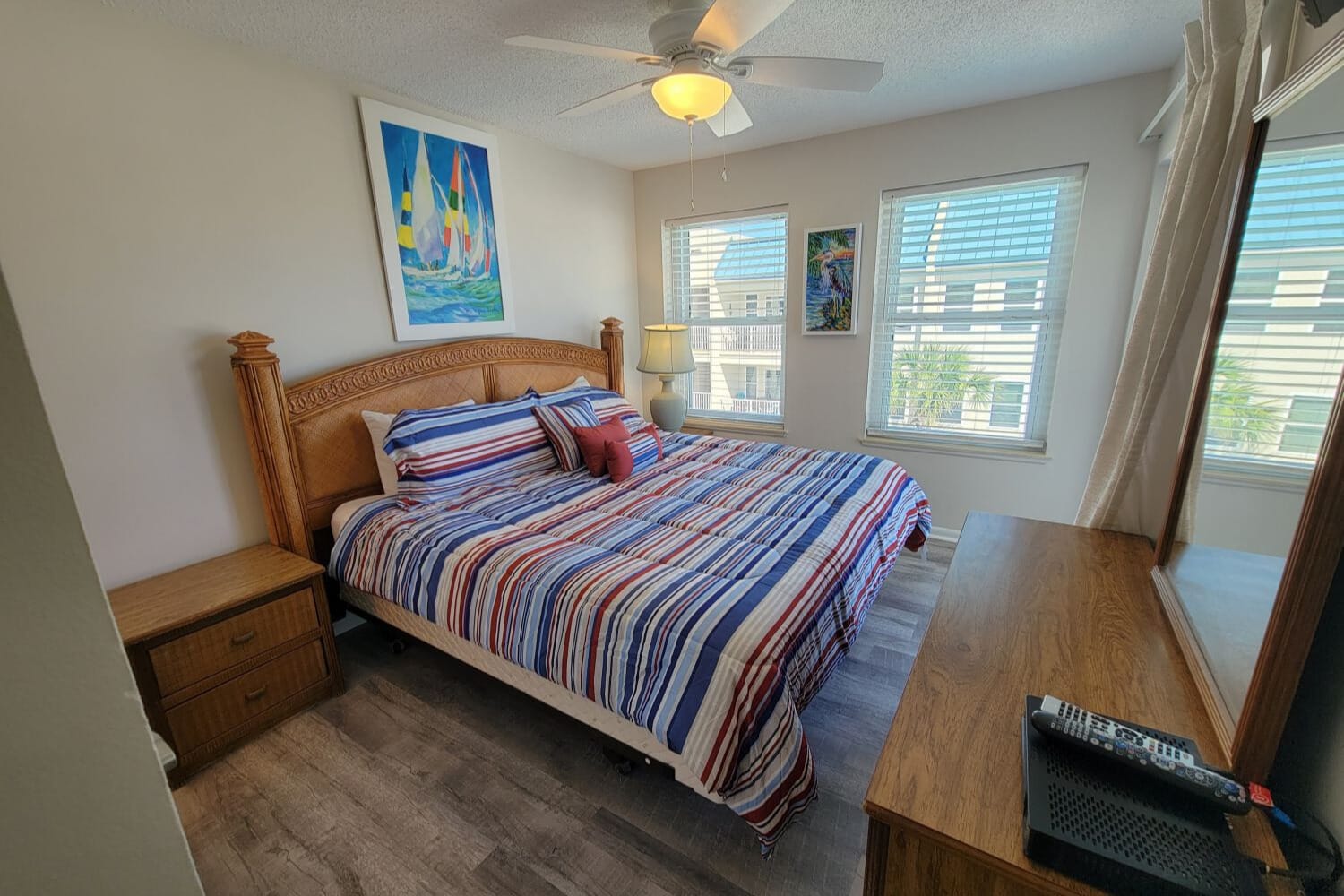 Comfortable king bed.