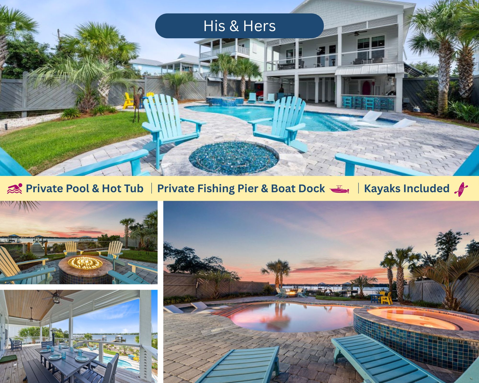 His & Hers: Private Pool & Hot Tub ¦Kayaks Included