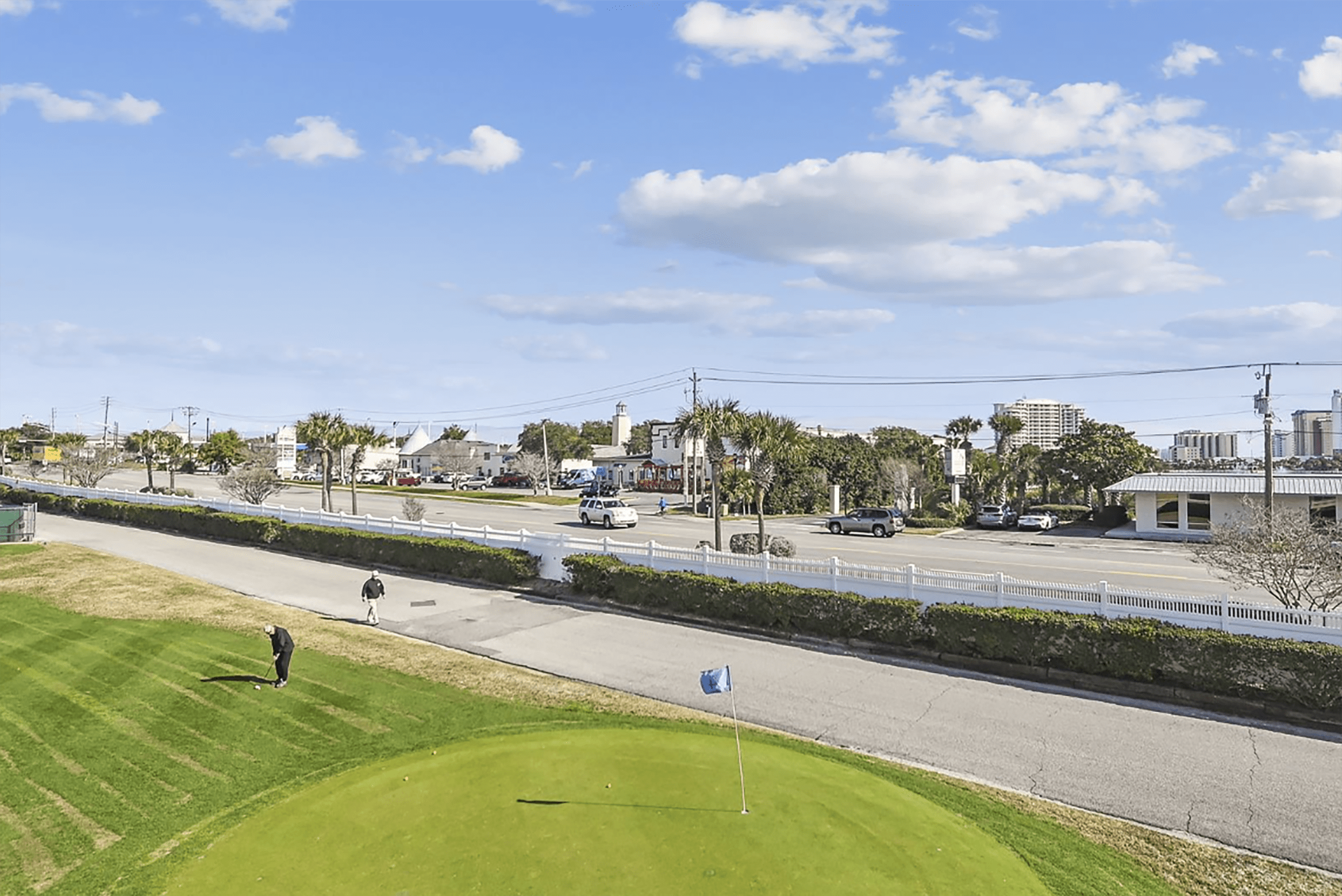 Head down and golf a little