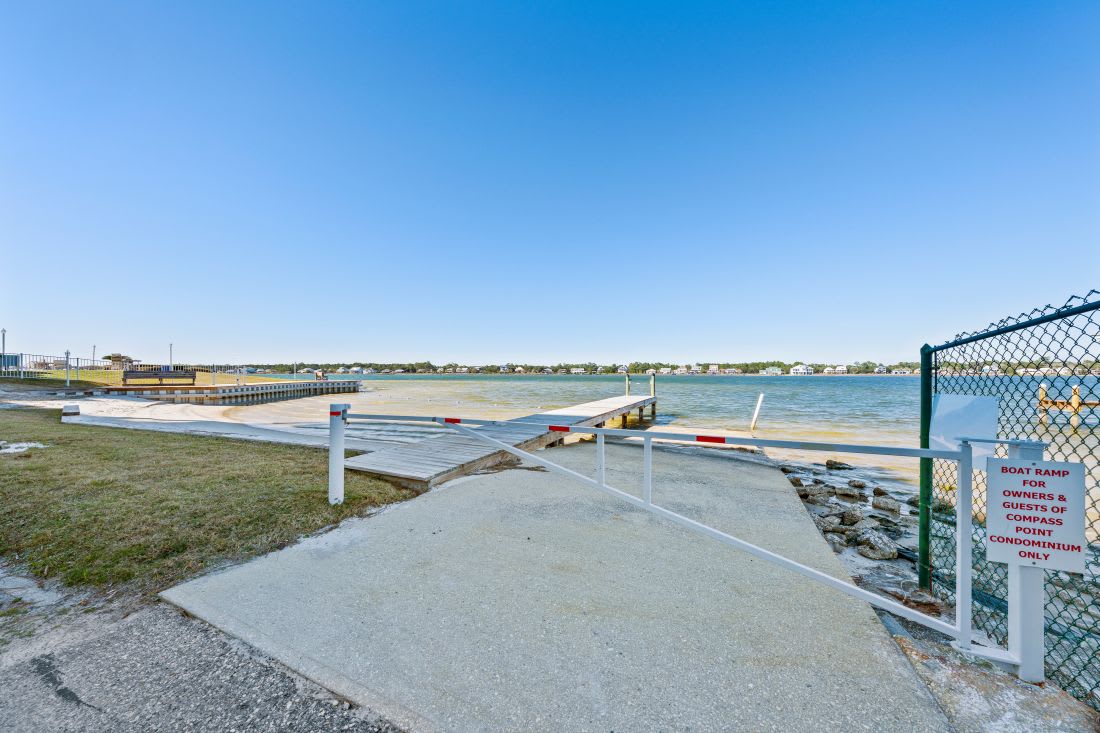 Compass Point Boat Ramp + Pier + Beach Area