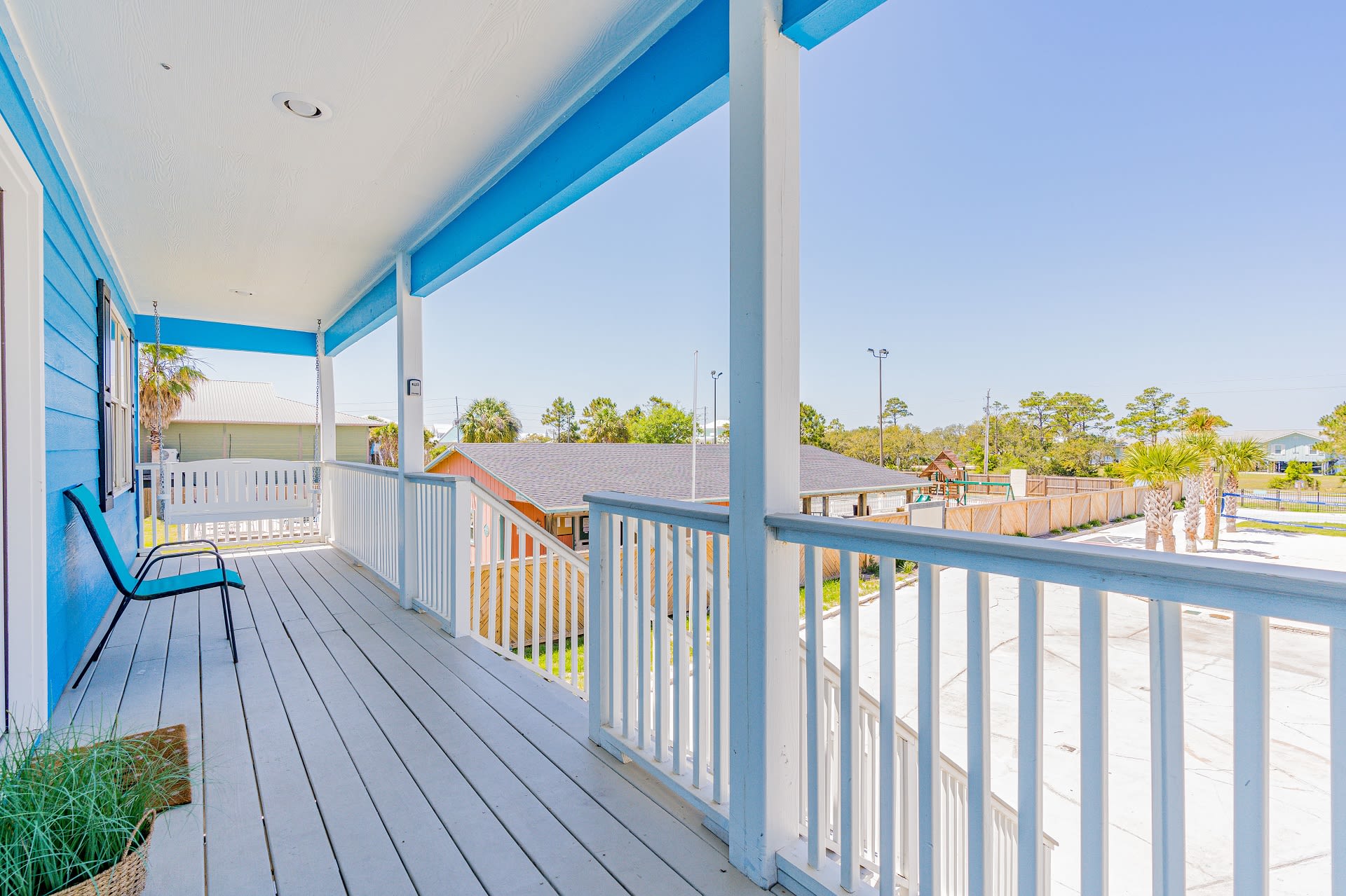 Blue Lagoon Front Porch Deck