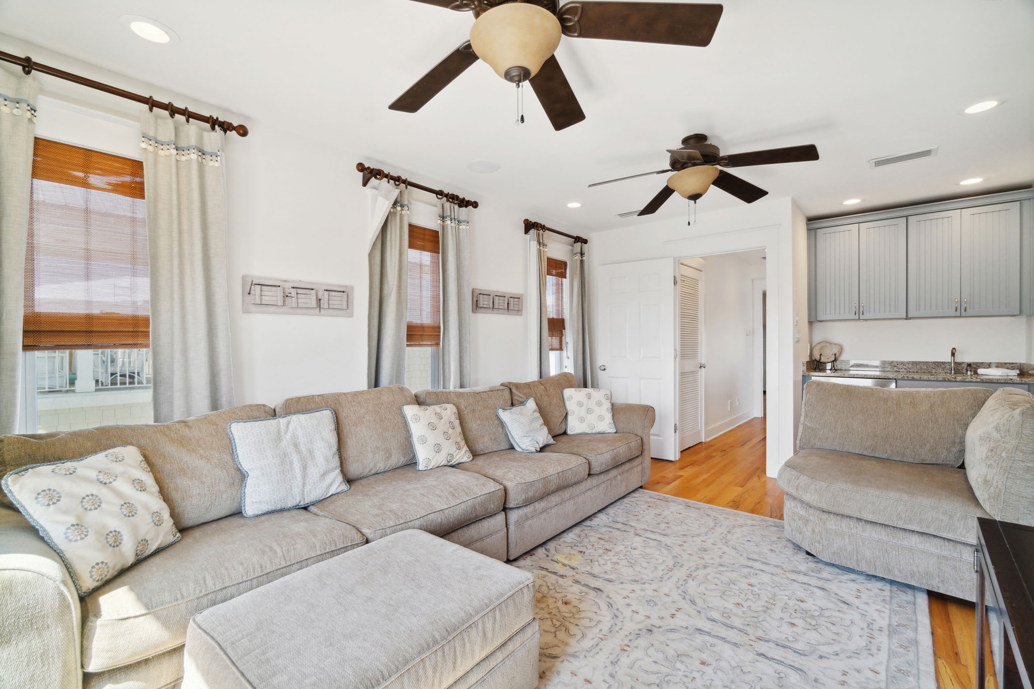 3rd Floor Living Room - Equipped with a Large Flat Screen TV
