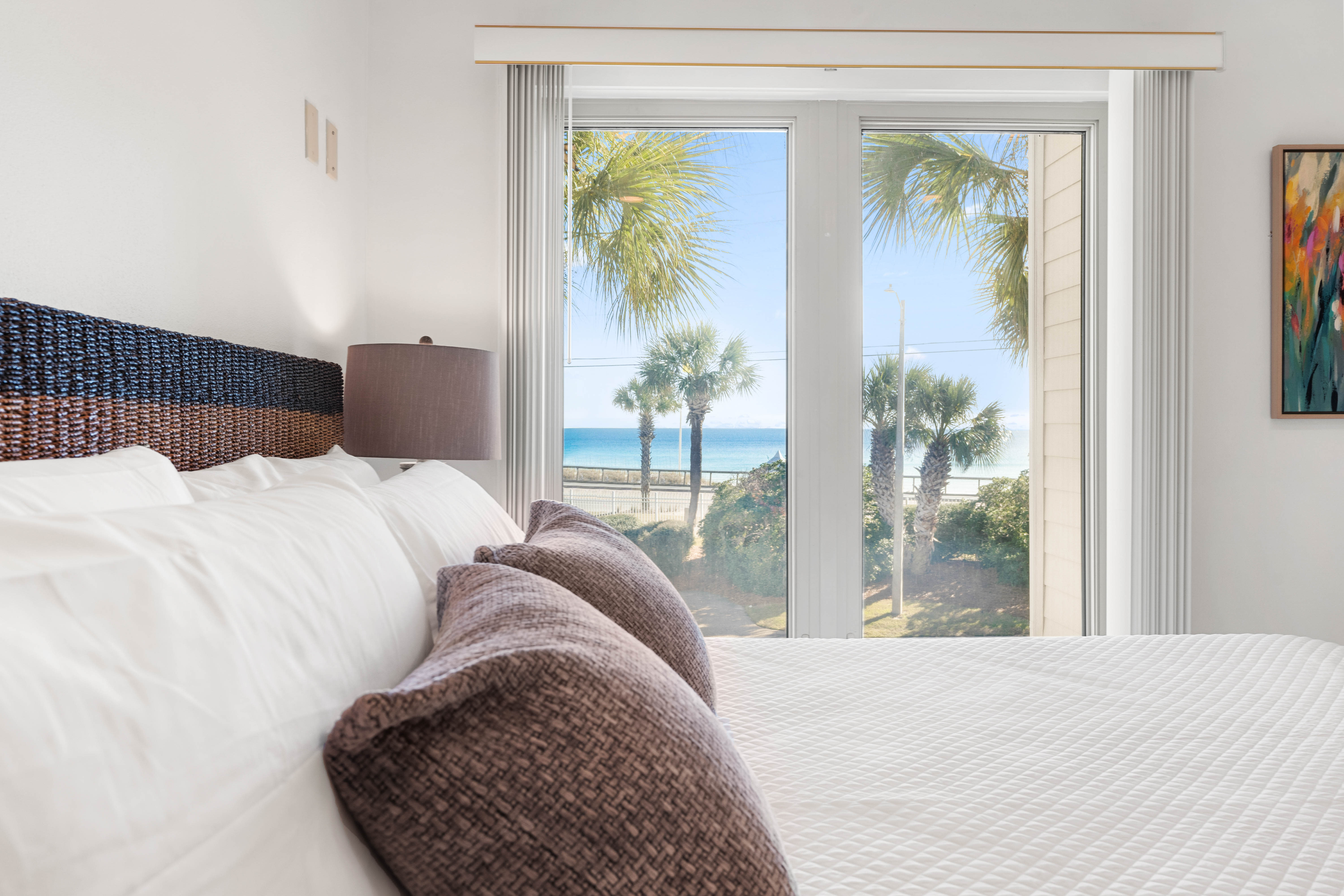 Wake up to stunning ocean views from your bed, with palm trees swaying just outside your window and pristine beach moments away.