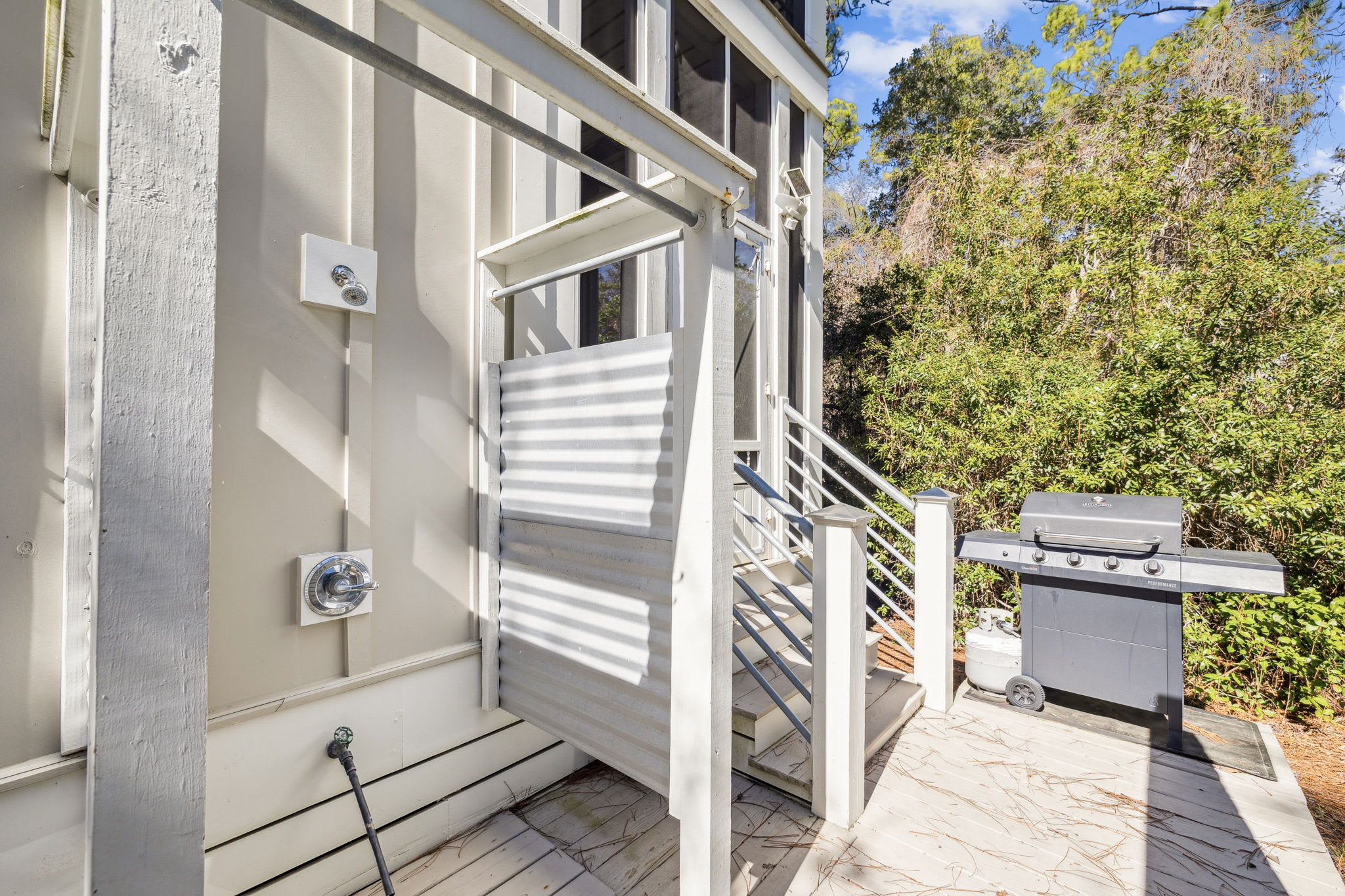 Rinse Off After a Day at the Beach in the Outdoor Shower
