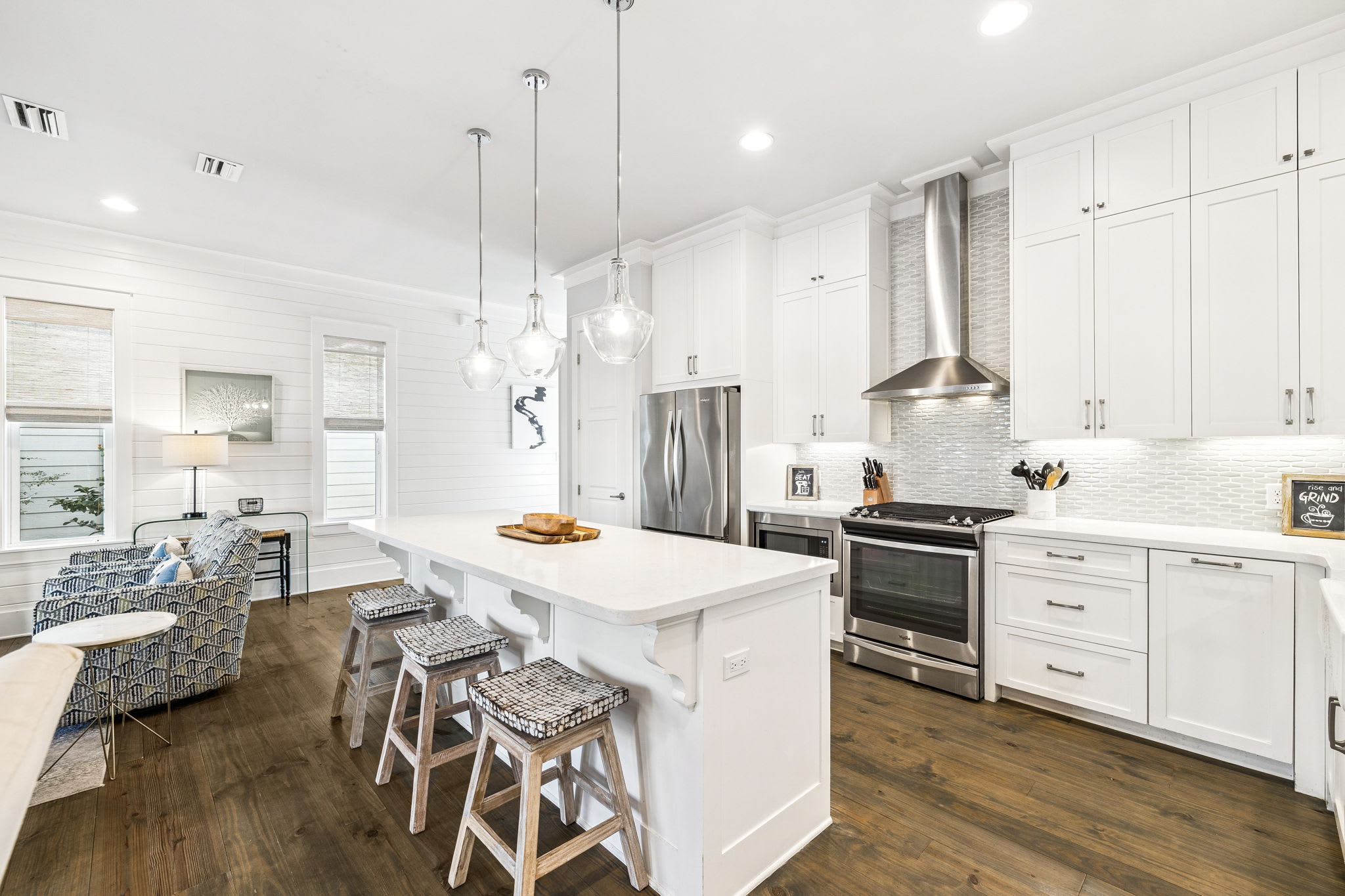 Enjoy Ample Counter Space & Bar Seating for 3