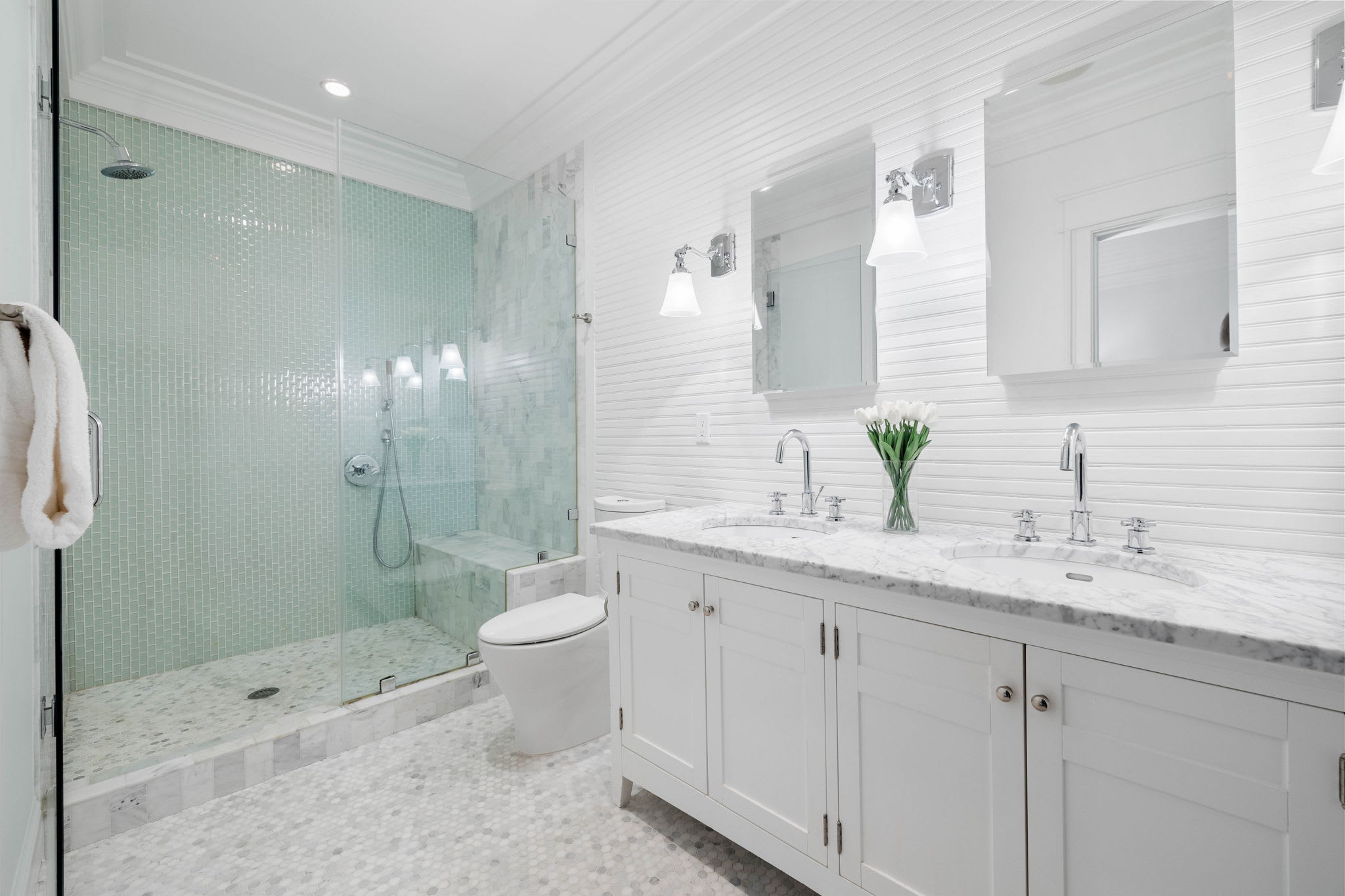 2nd Floor Guest En Suite - Equipped with Dual Vanites and Shower