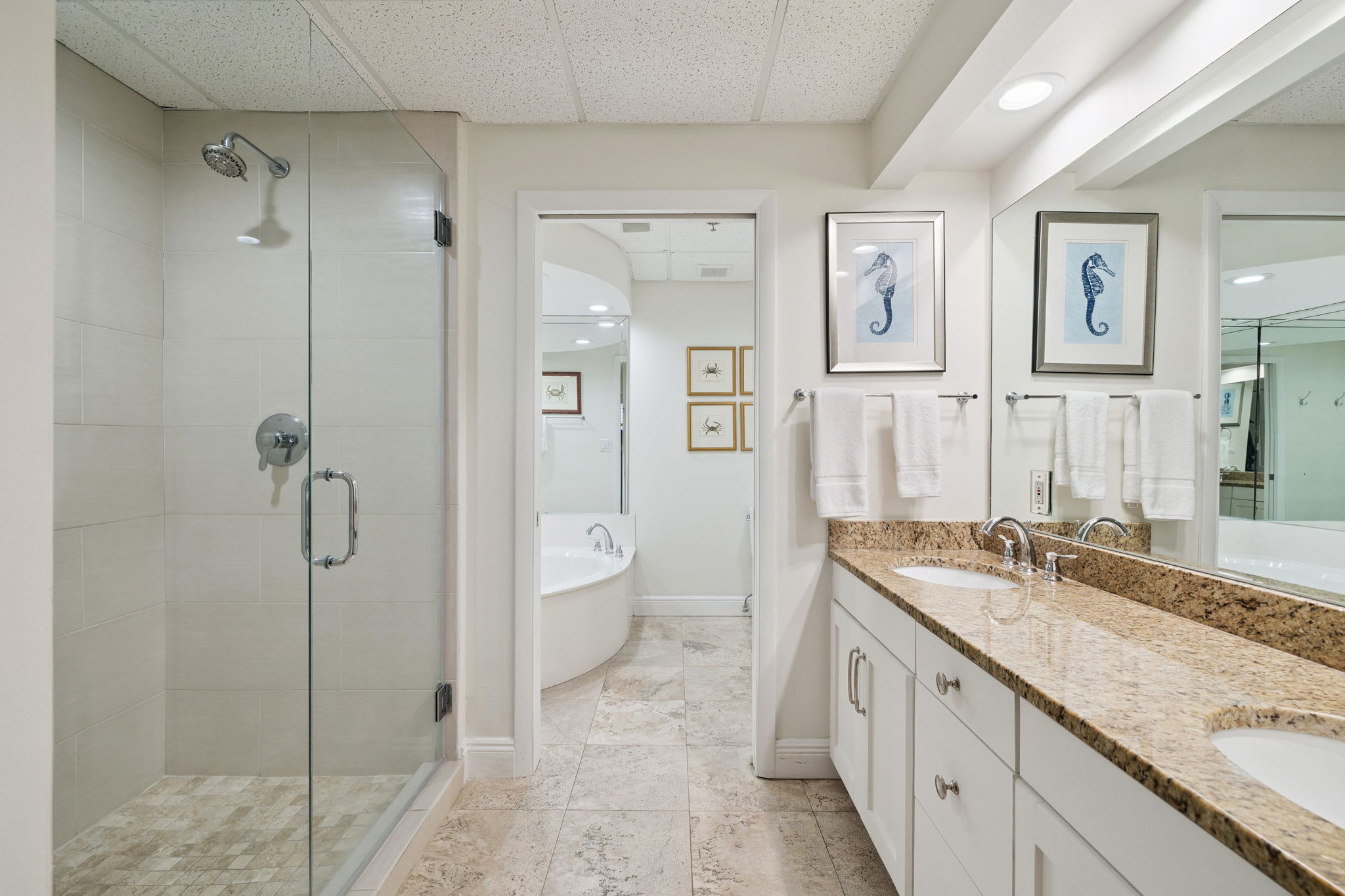 Primary King En-Suite - Dual Vanities + Walk-In Shower
