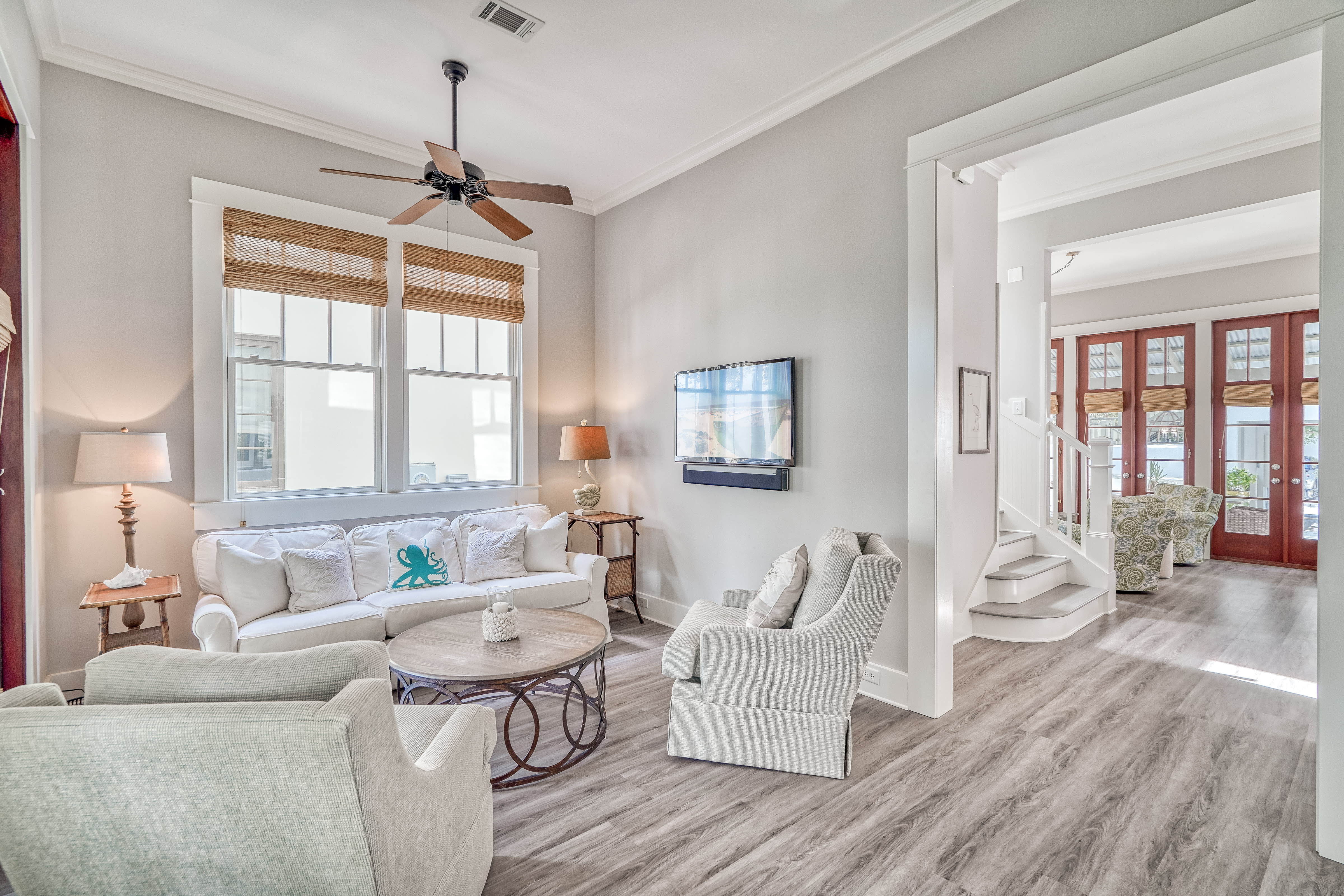 Living Room - Equipped with a Plush Sofa and Flat-Screen TV