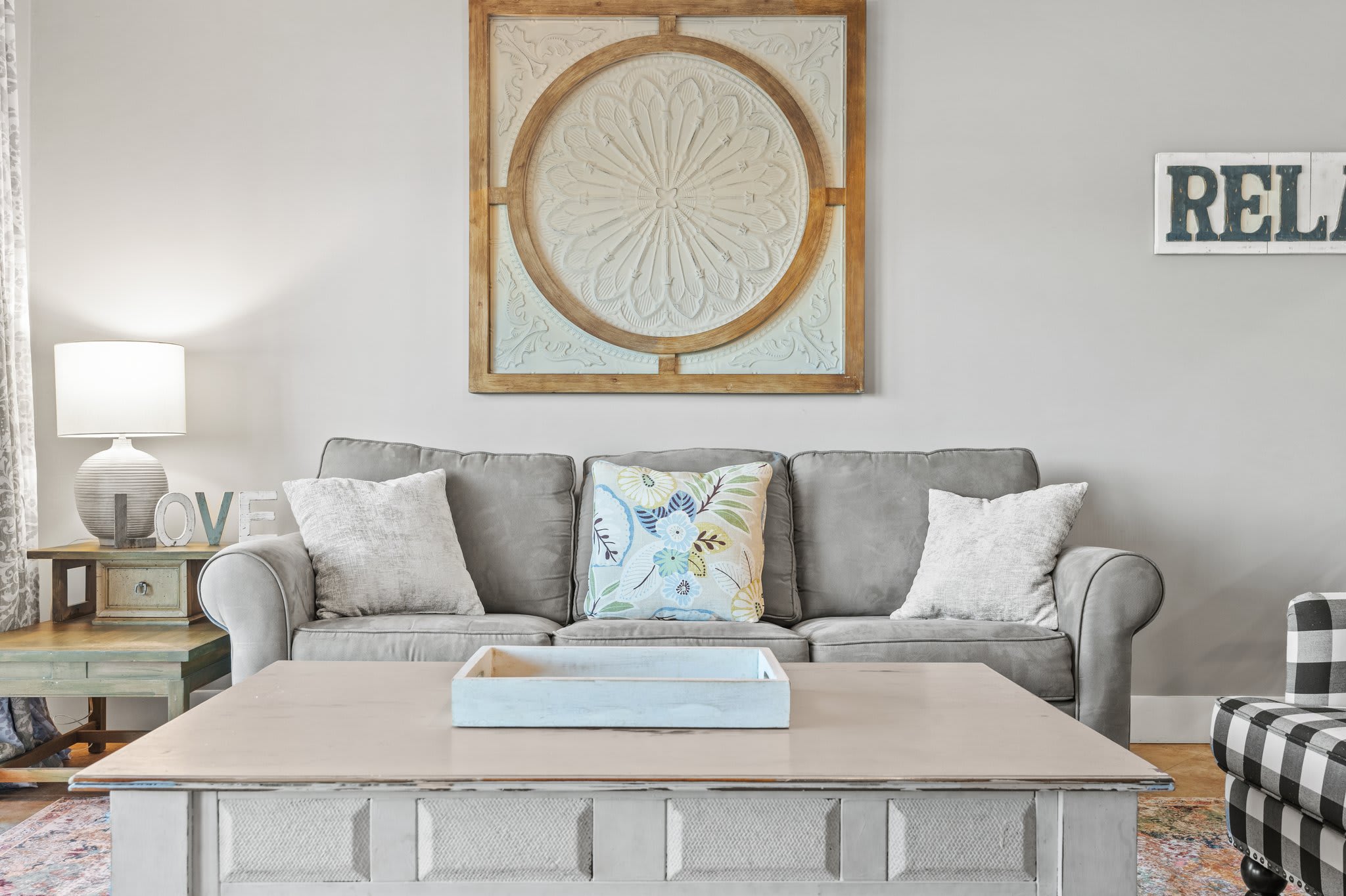 Comfortable seating in the living area