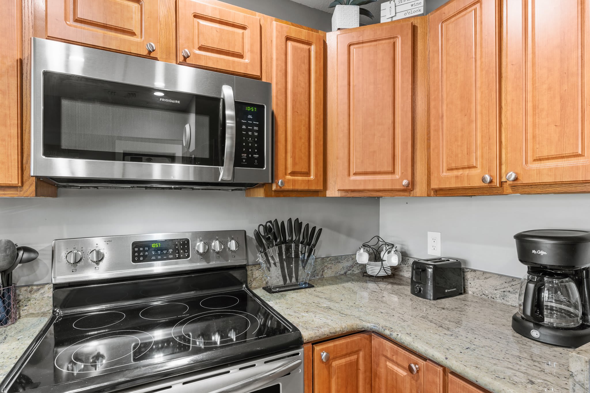 Fully stocked kitchen