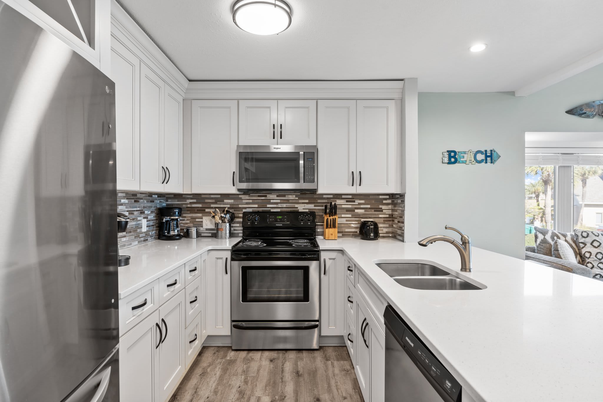 View from hallway into kitchen
