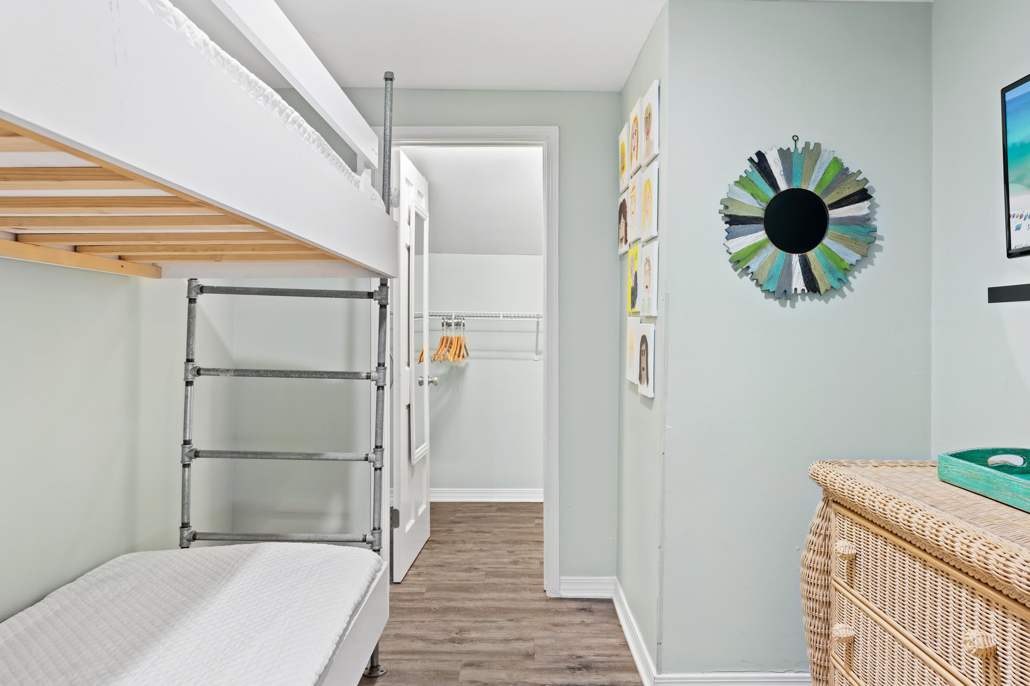 Bunk room off of second floor guest room