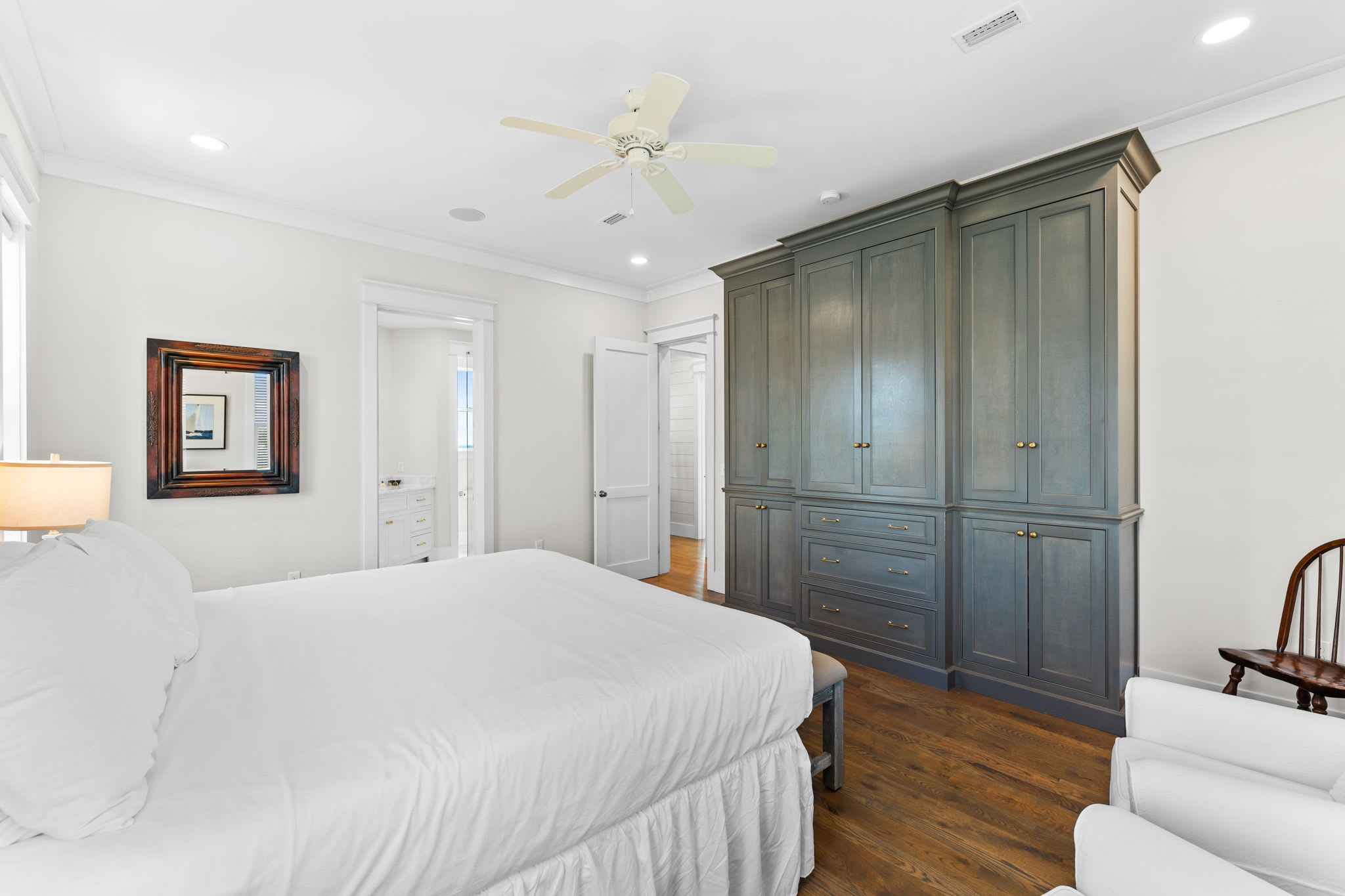 King Guest Suite — Spacious 3rd-floor king bedroom with ample storage