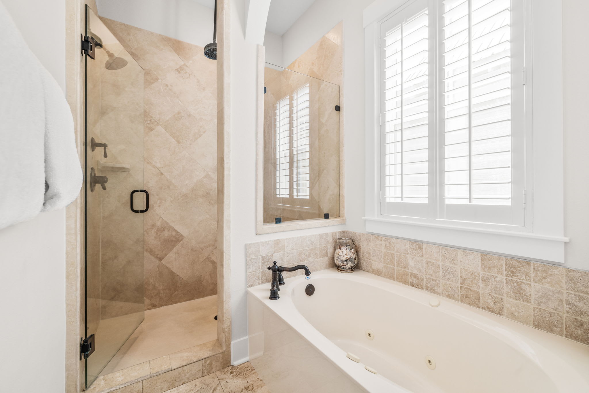 Relax in the Soaking Tub or Walk-In Shower!