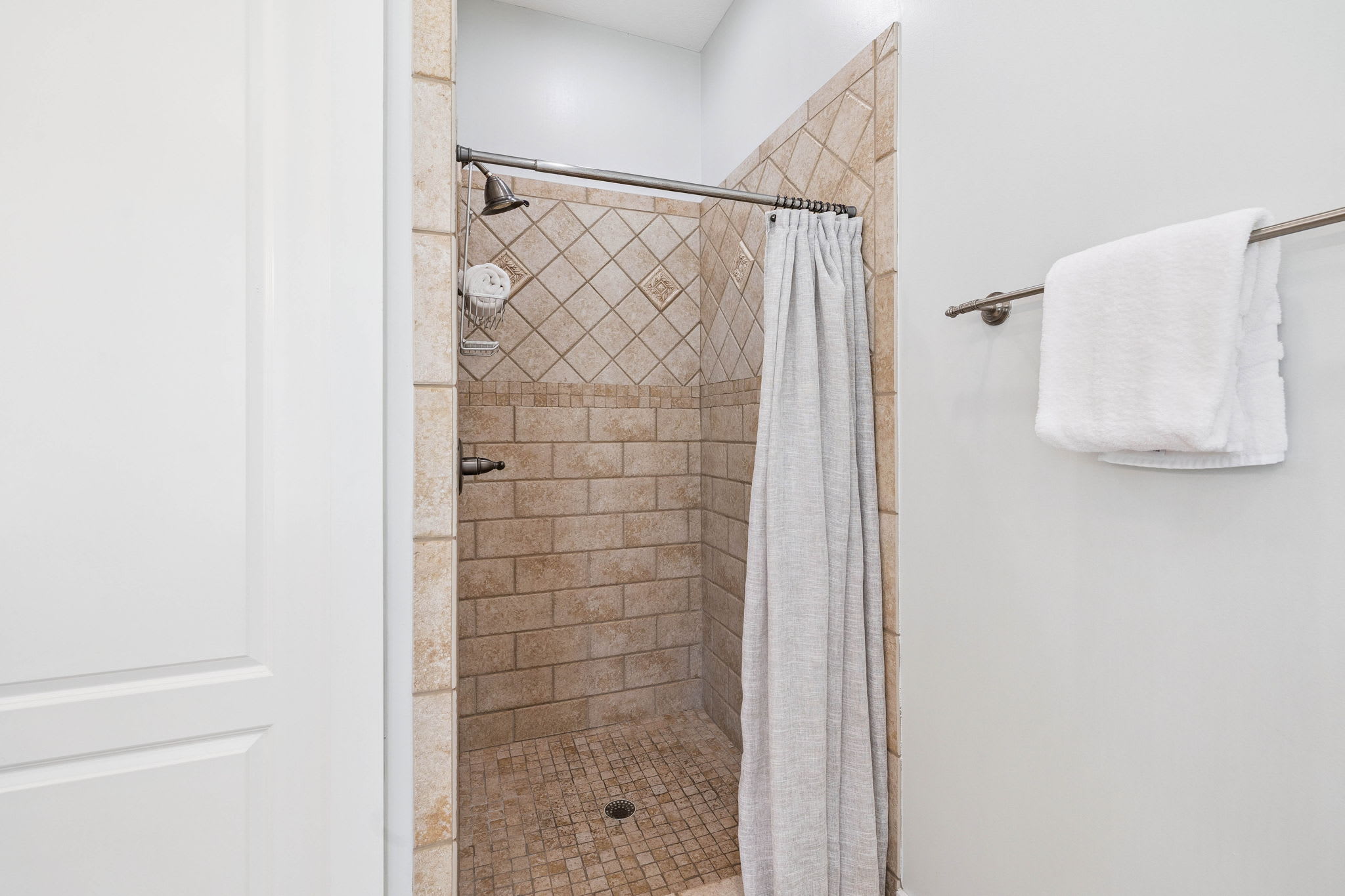 Rinse off in the Walk-In Shower