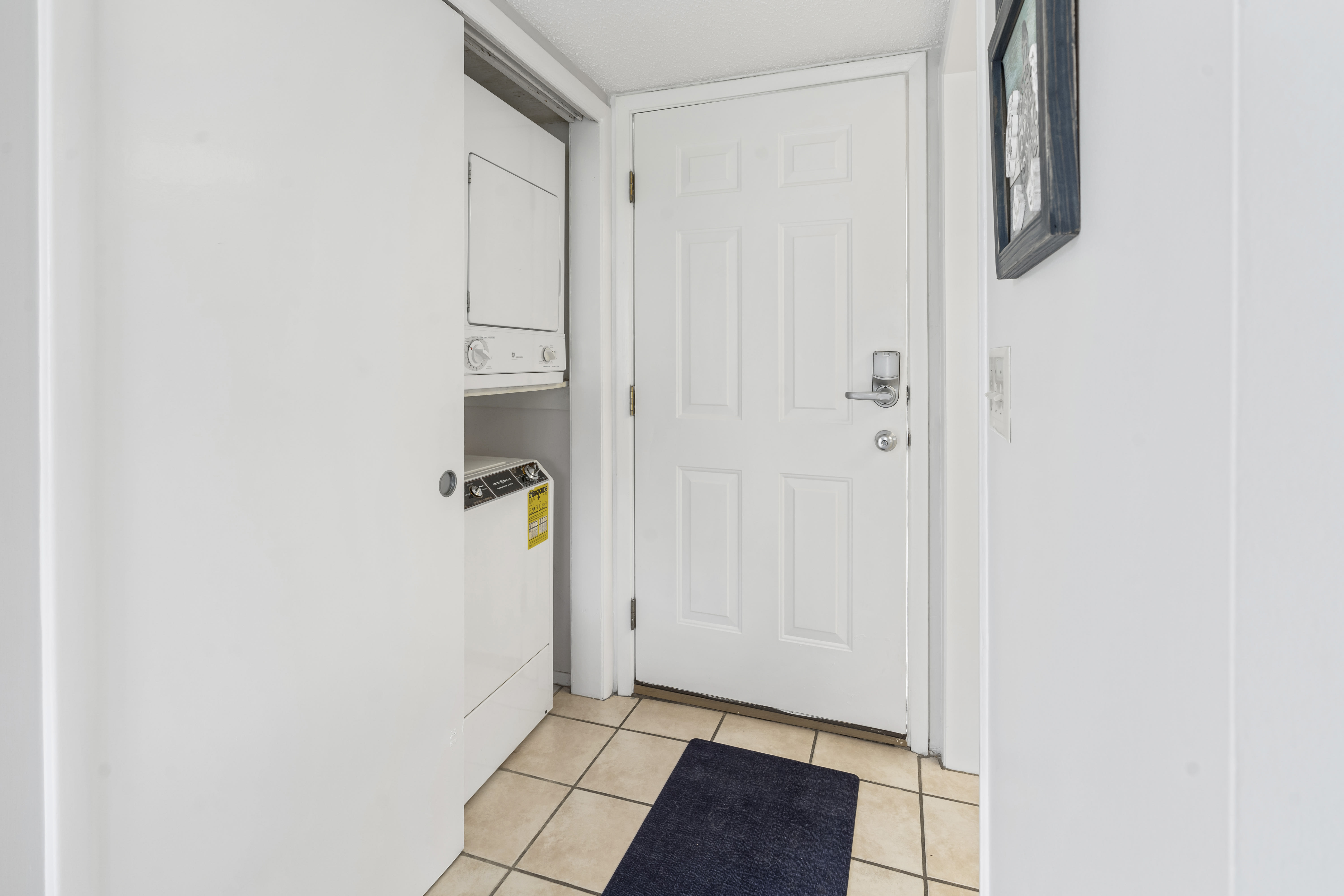 Stacked washer and dryer