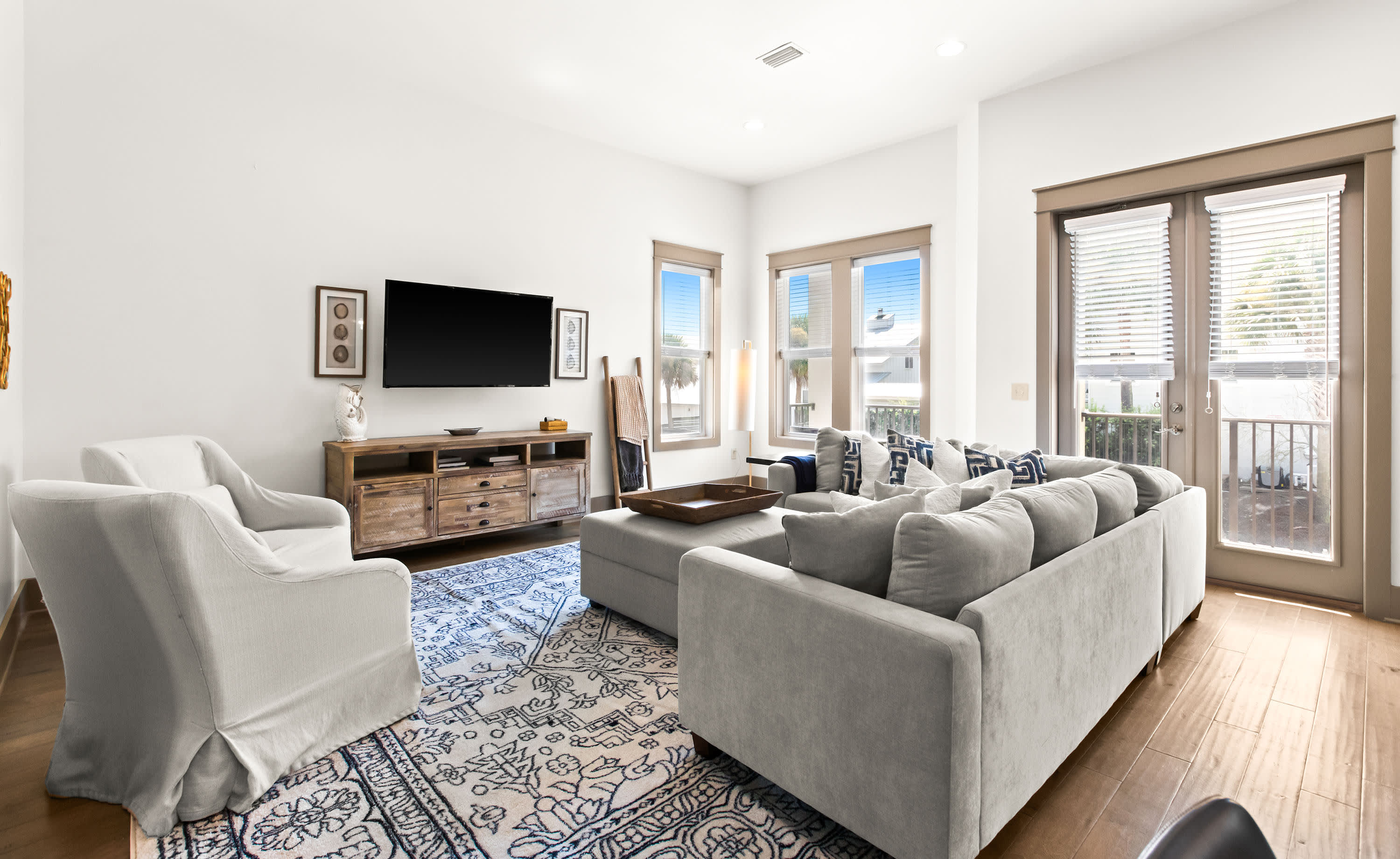 A SmartTV available in the main living room