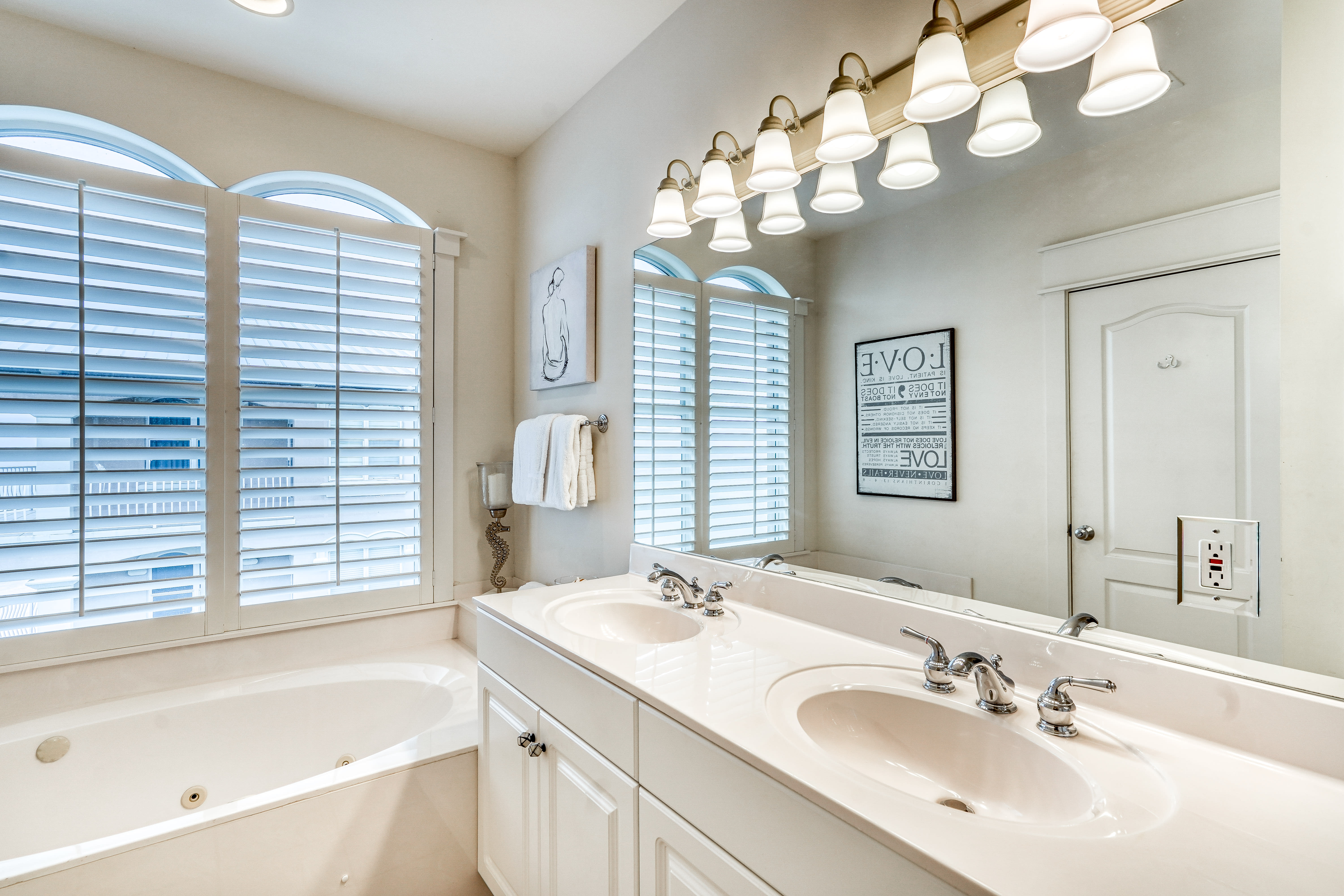 Primary En Suite - Featuring a Jacuzzi Tub & Dual Vanity