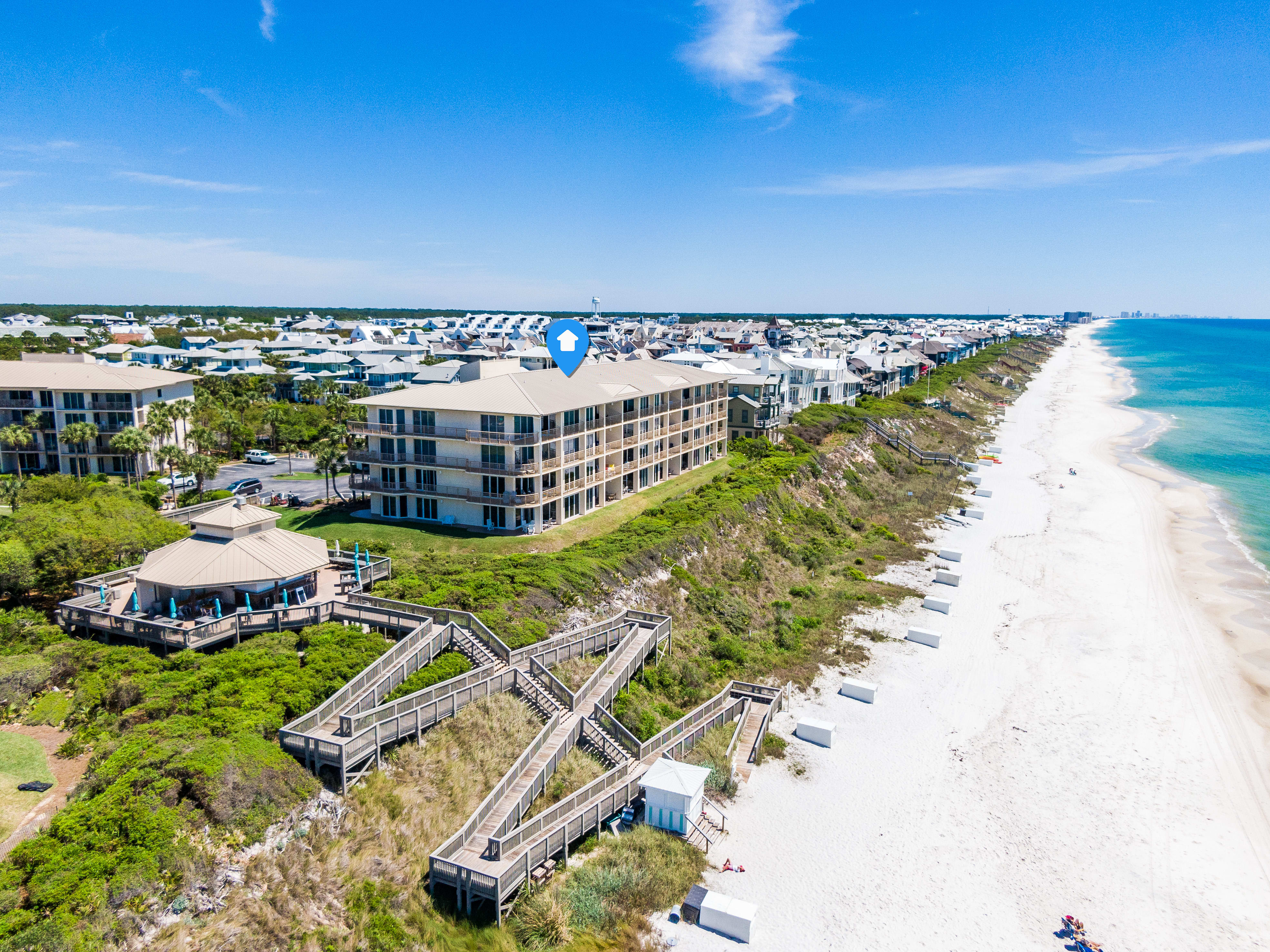 Aerial View - Offering an Effortless Walk to Crabby Steve's!