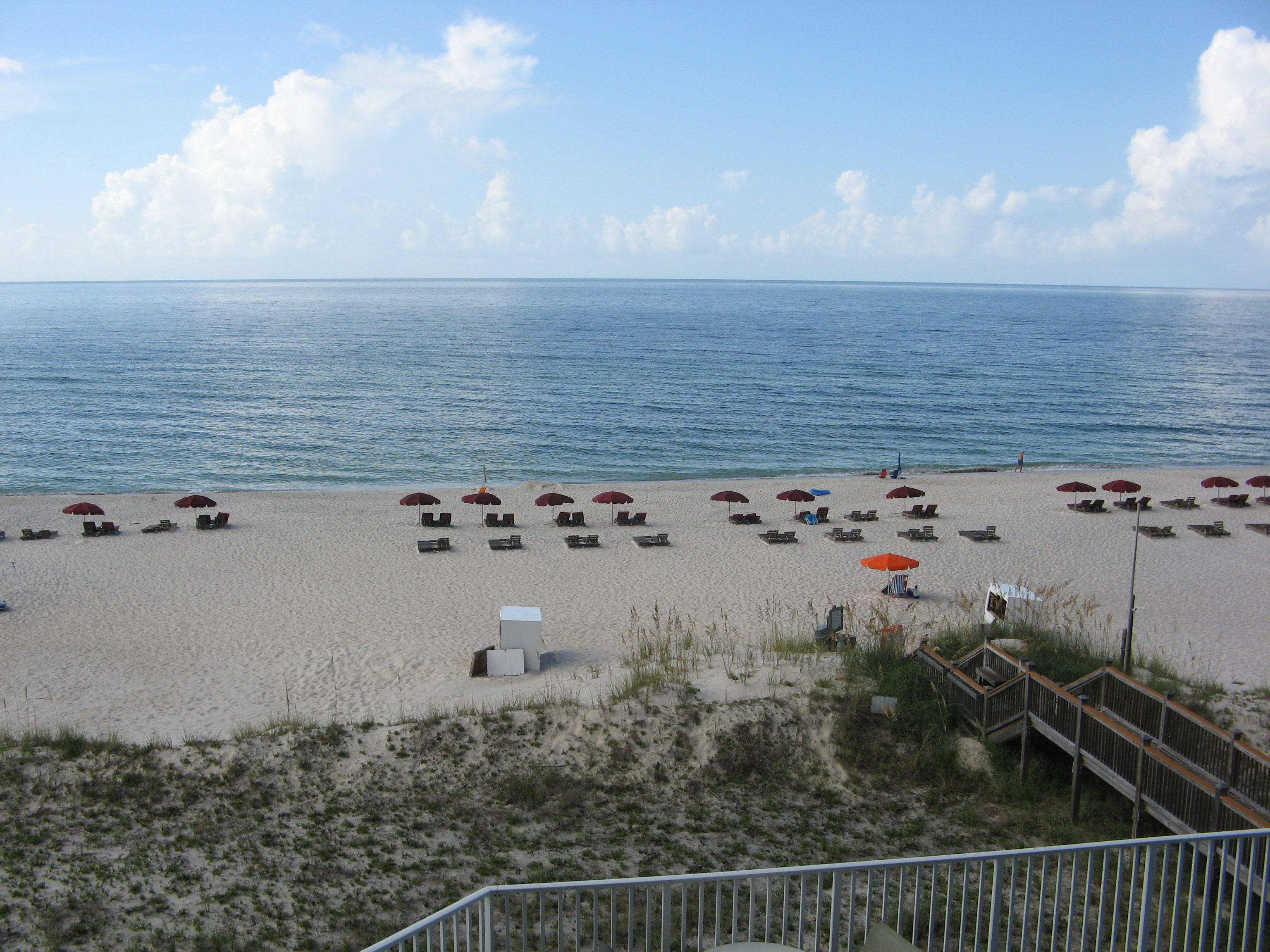 Rent an umbrella and chaise beach front