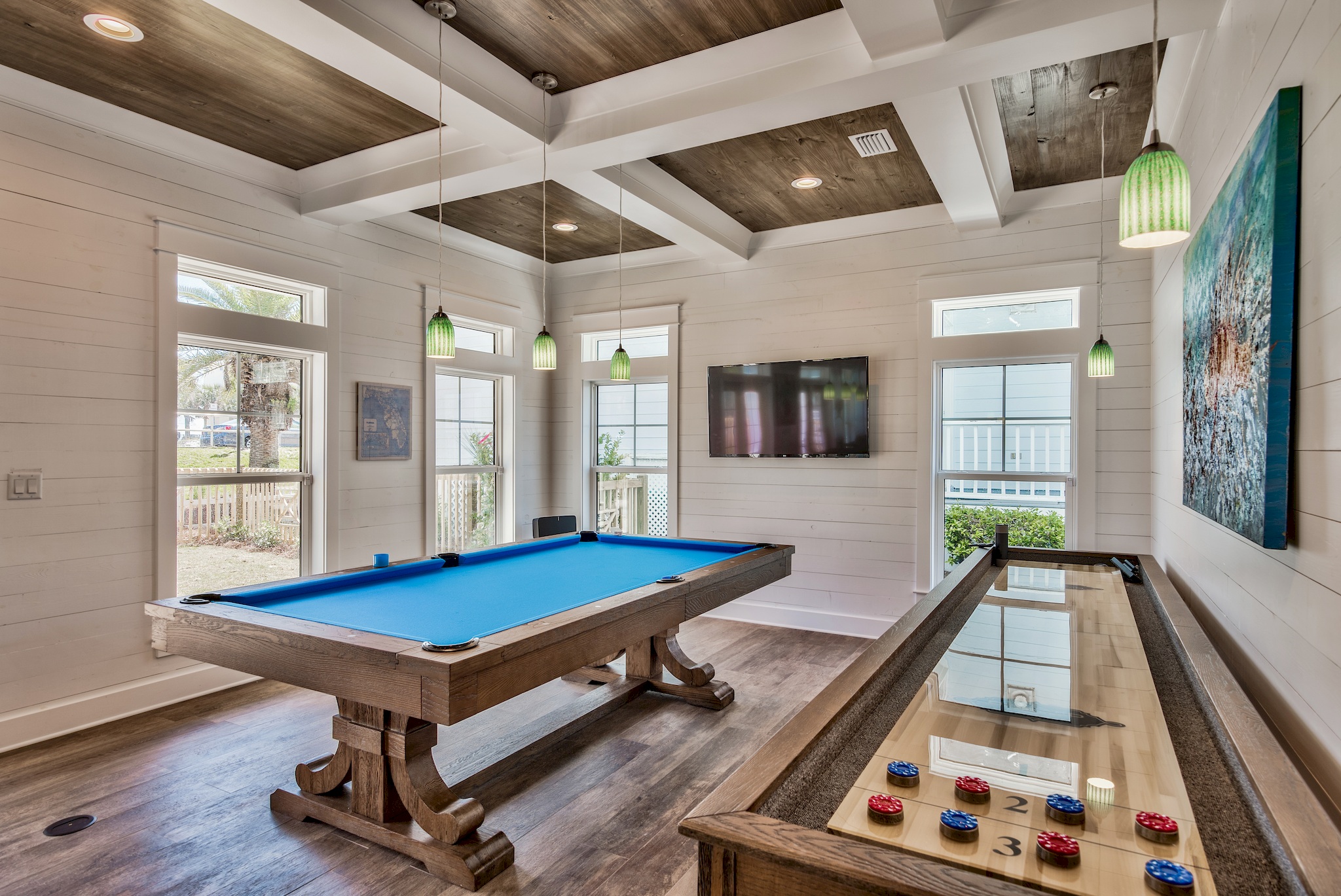 Pool table AND shuffleboard table for quality time with family/friends!