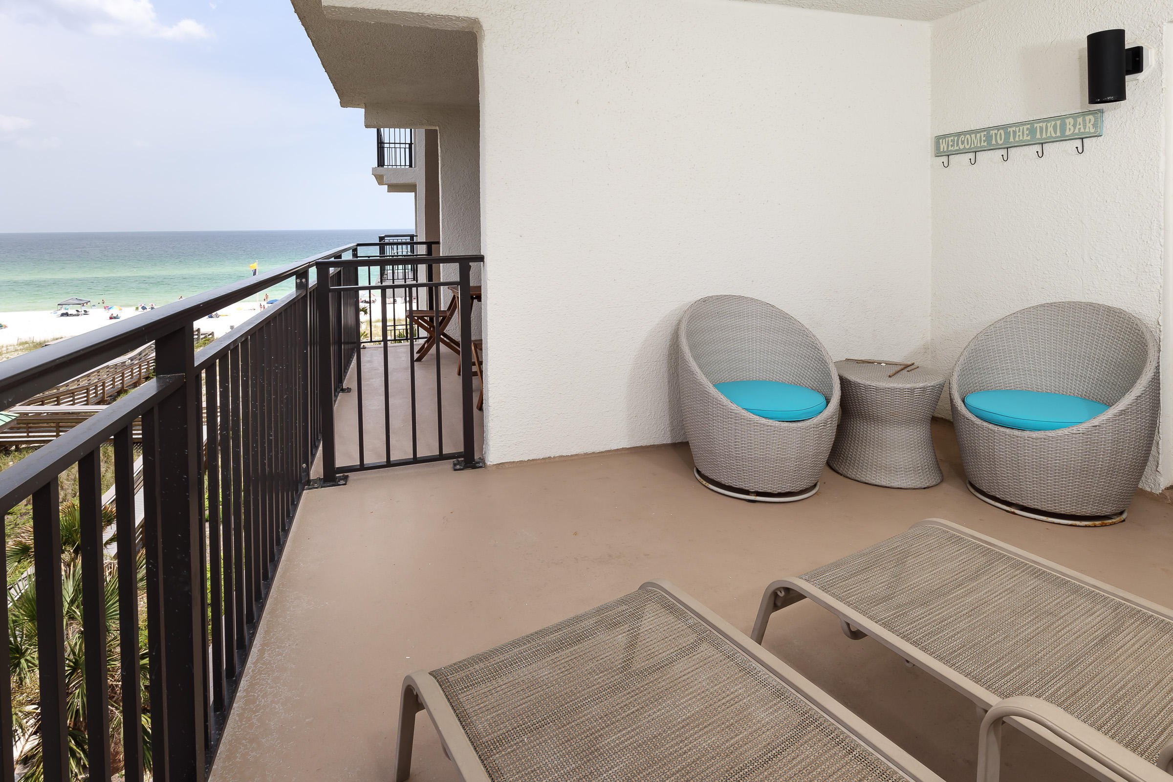 Beach View from one of the two balconies of the condo. 