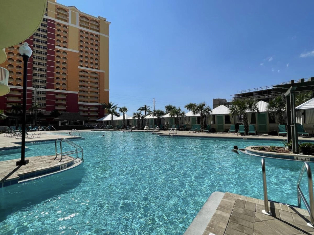 Tower 3 Pool with Cabanas