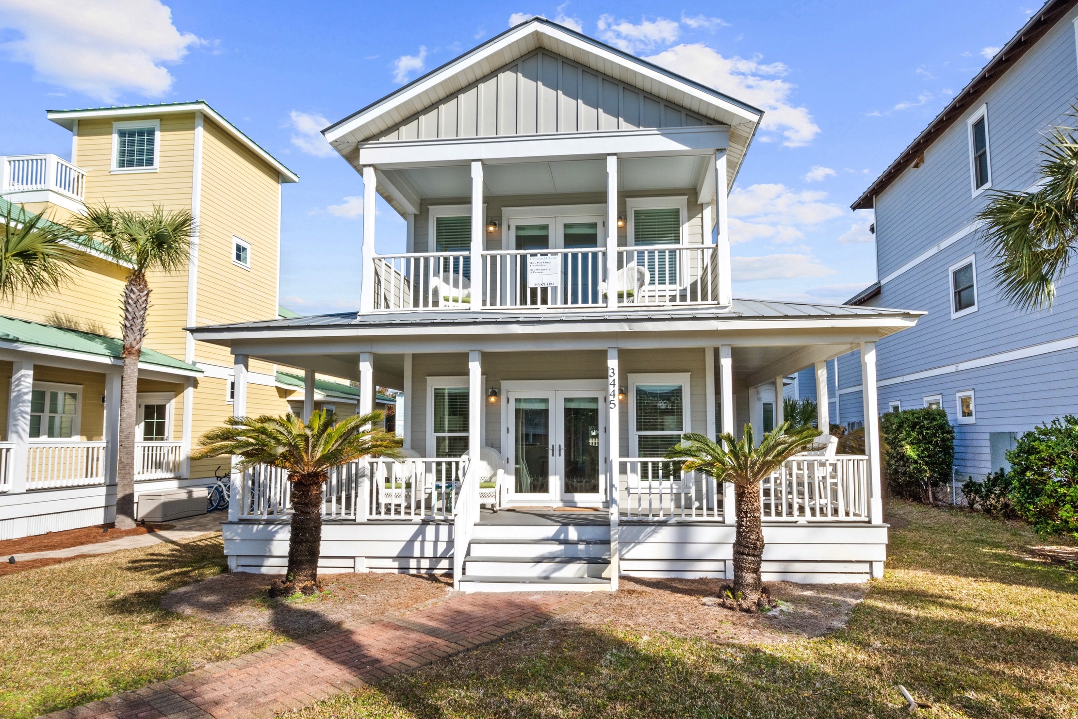 This large, luxurious home, Crystal Clear, has a private pool and beach access.