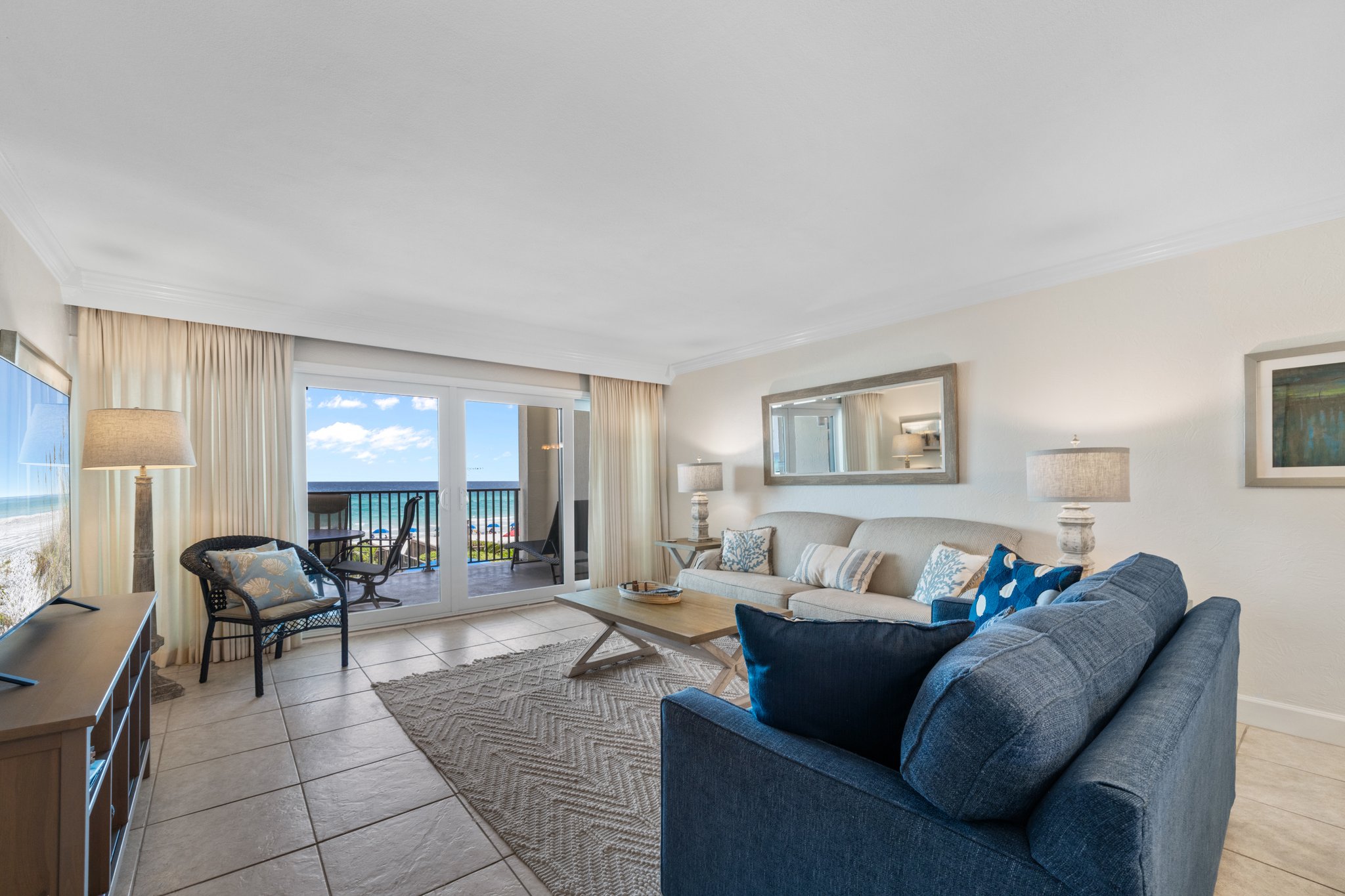 Welcome to White Sand by the Sea. Large windows provide spectacular beach views!