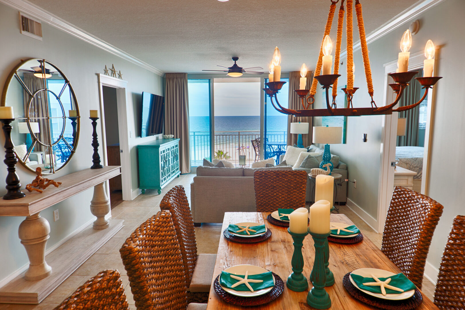 Enjoy your meal with a beautiful view.