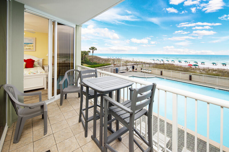 Balcony View - Waters Edge Resort Unit 212 Fort Walton Beach Okaloosa Island Vacation Rentals