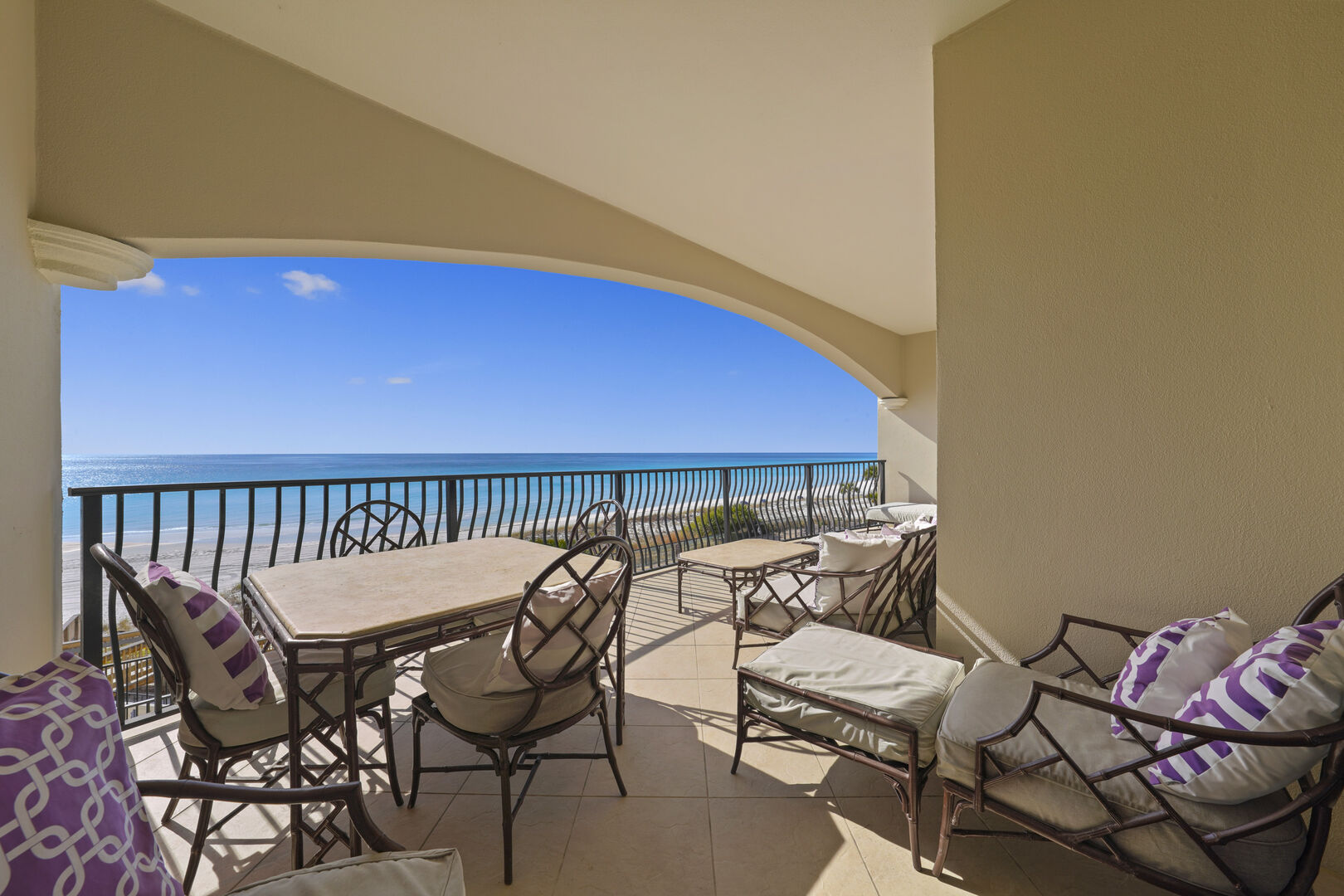 Patio overlooking the Gulf of Mexico