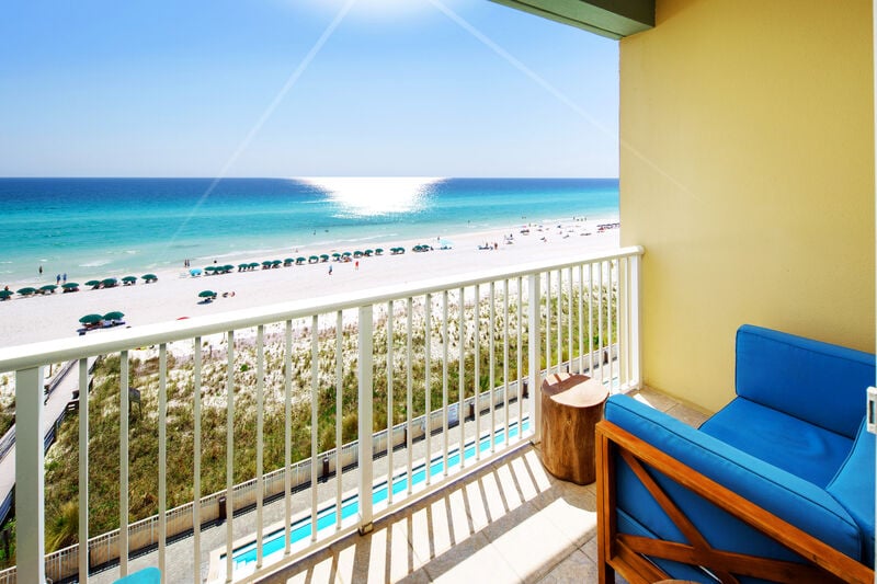 Private Balcony - Waters Edge Resort unit 613 Okaloosa Island Fort Walton Beach Vacation Rentals by Sunset Resort Rentals