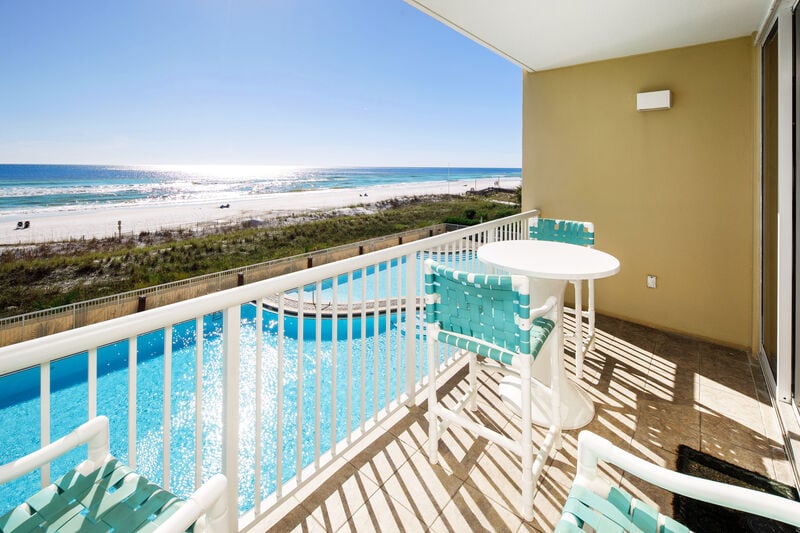 Private Balcony - Waters Edge Resort Unit 311 Okaloosa Island Fort Walton Beach Vacation Rentals