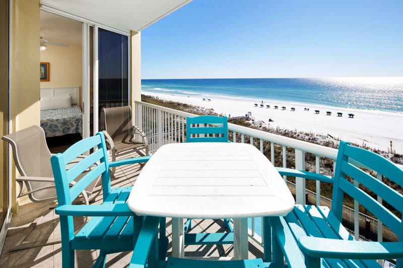 Balcony View - Waters Edge Resort Unit 510 Okaloosa Island Fort Walton Beach Vacation Rentals