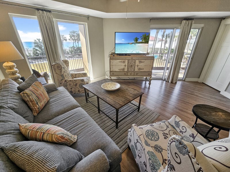 Gulf Views from the living room of 4706 Westwinds