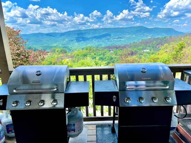 Grills with propane provided, back main floor balcony. Pigeon Forge, Tennessee Lodge Rental - Gallery Image #17