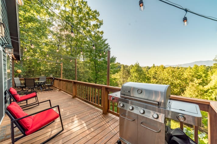 BBQ grill on the back patio Pigeon Forge, Tennessee Cabin Rental - Gallery Image #22