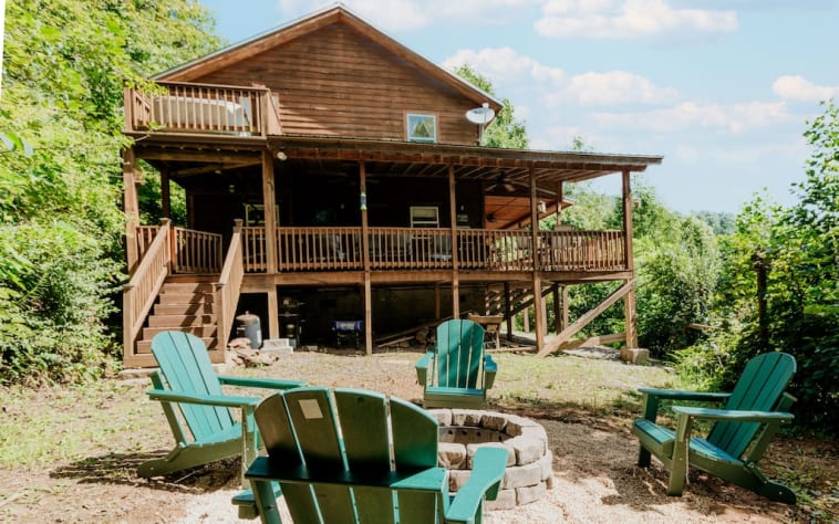 Outdoor firepit with seating Franklin, North Carolina  Rental - Gallery Image #7